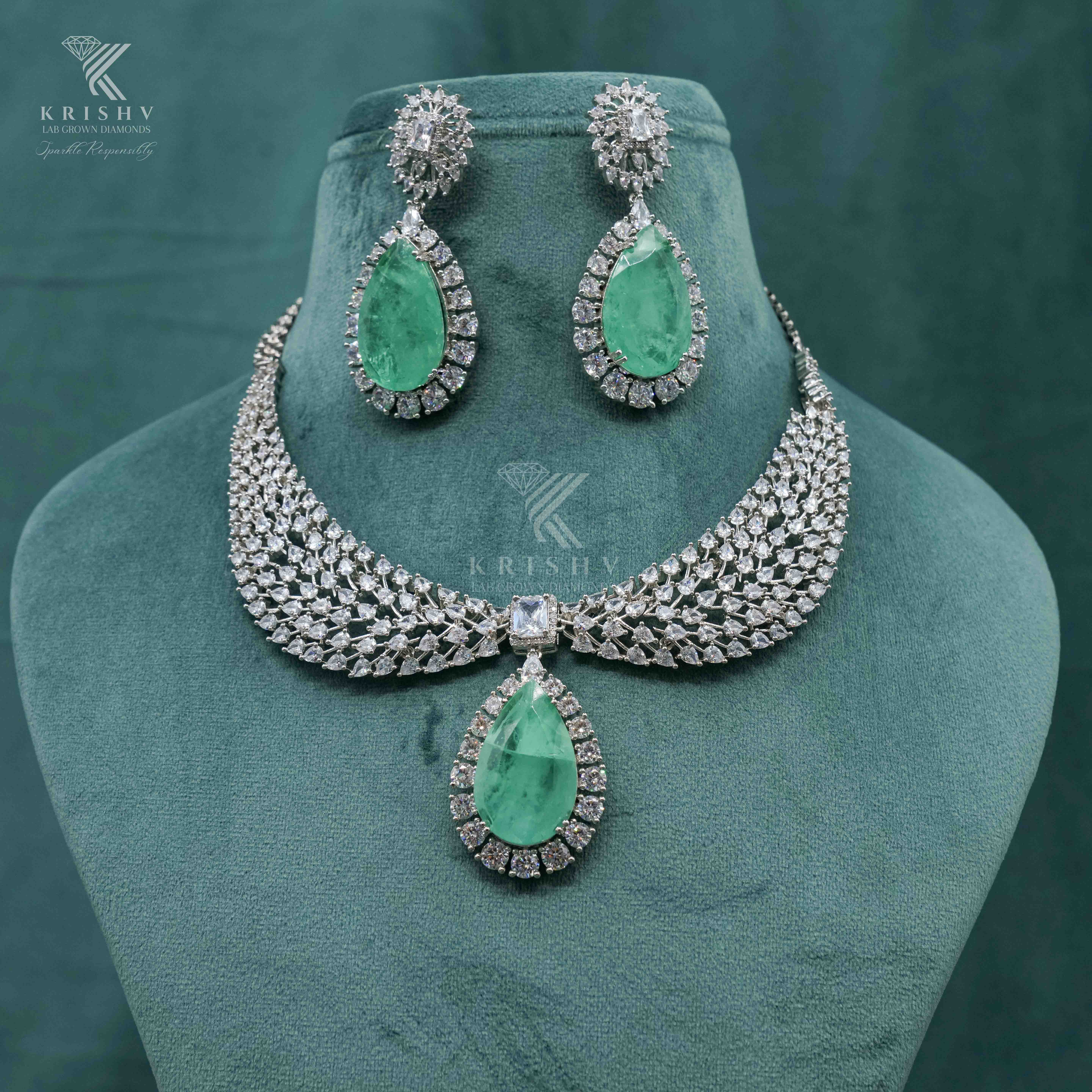 Krishv Lab Grown Diamonds - Diamond Necklace Set