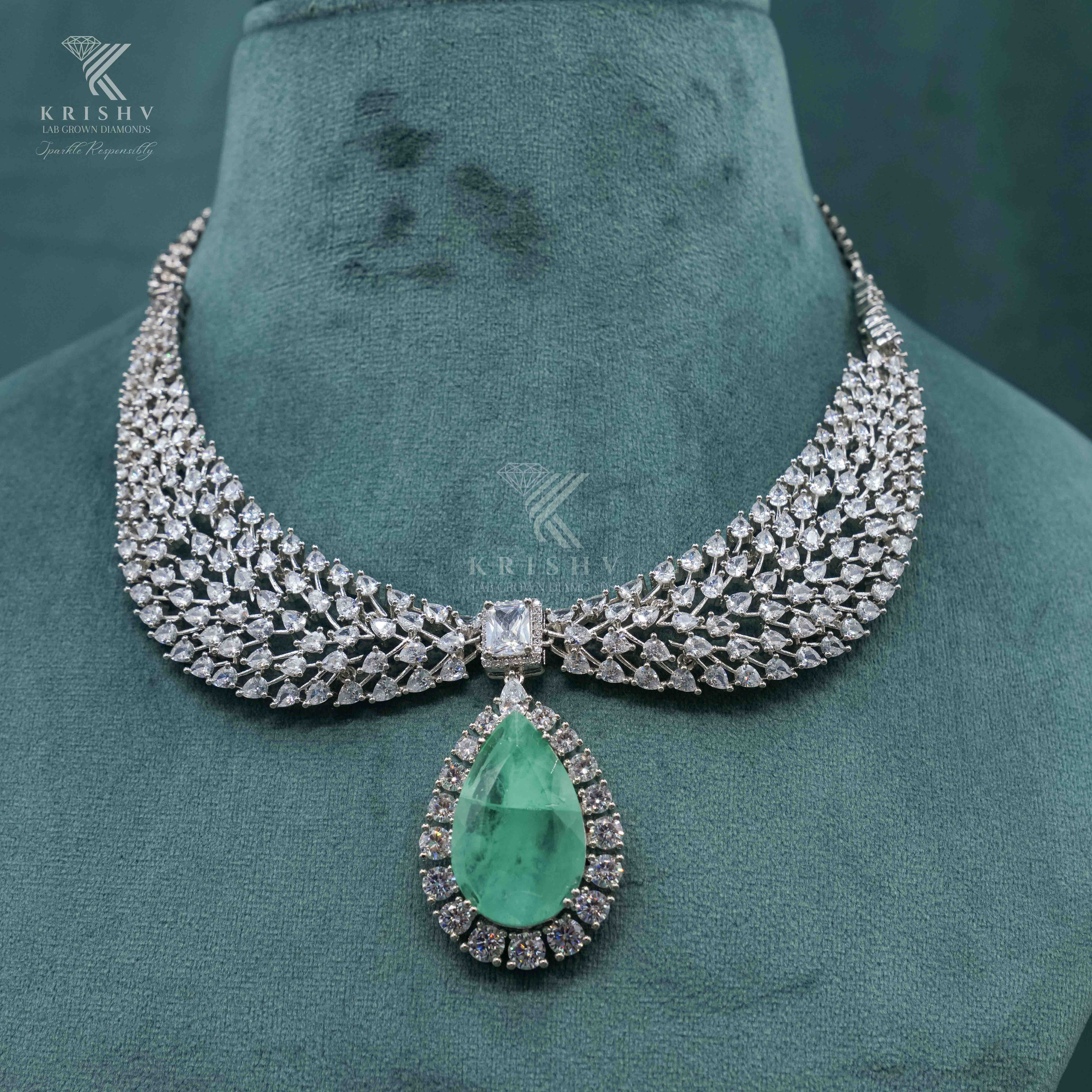 Krishv Lab Grown Diamonds - Diamond Necklace Set
