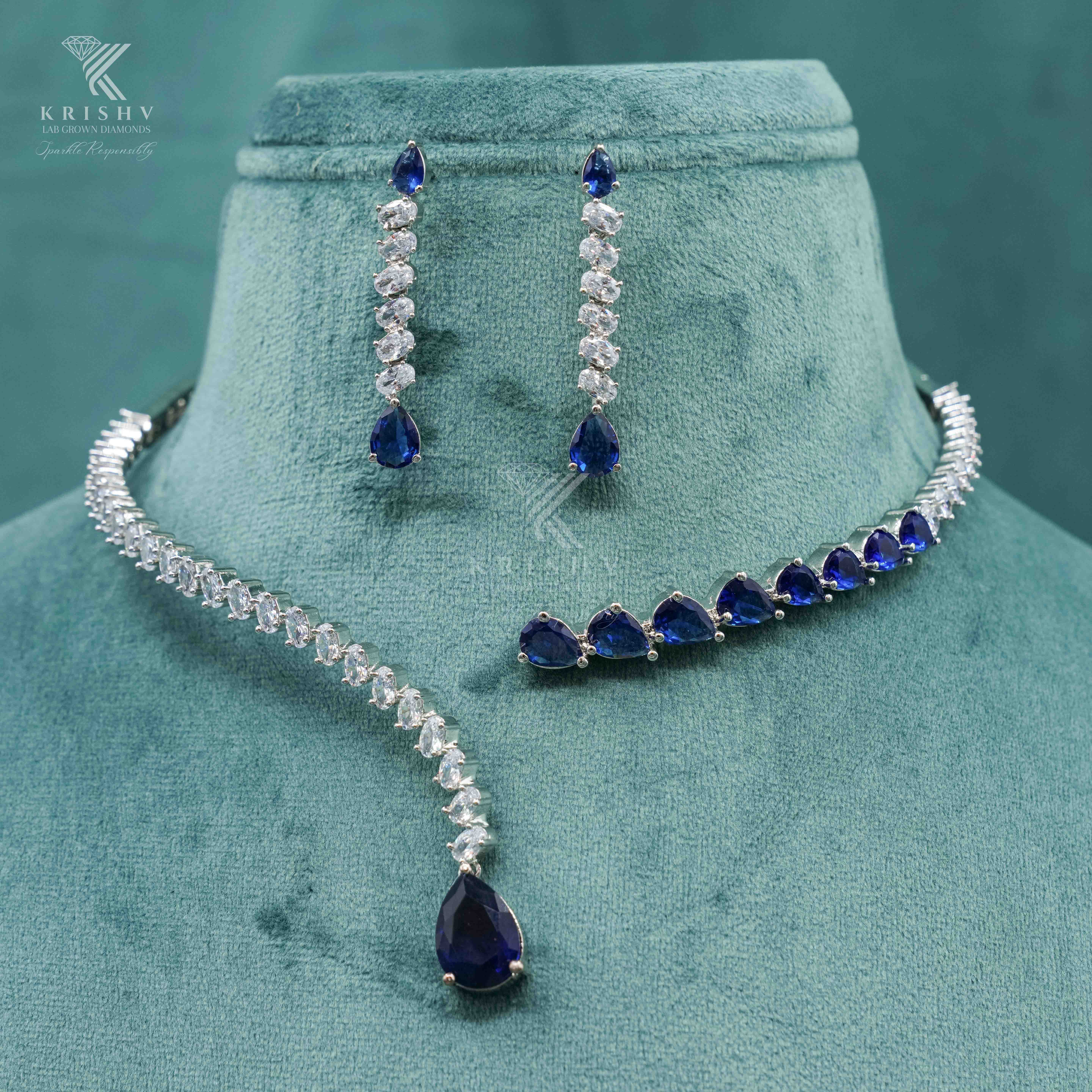 Krishv Lab Grown Diamonds - Diamond Necklace Set
