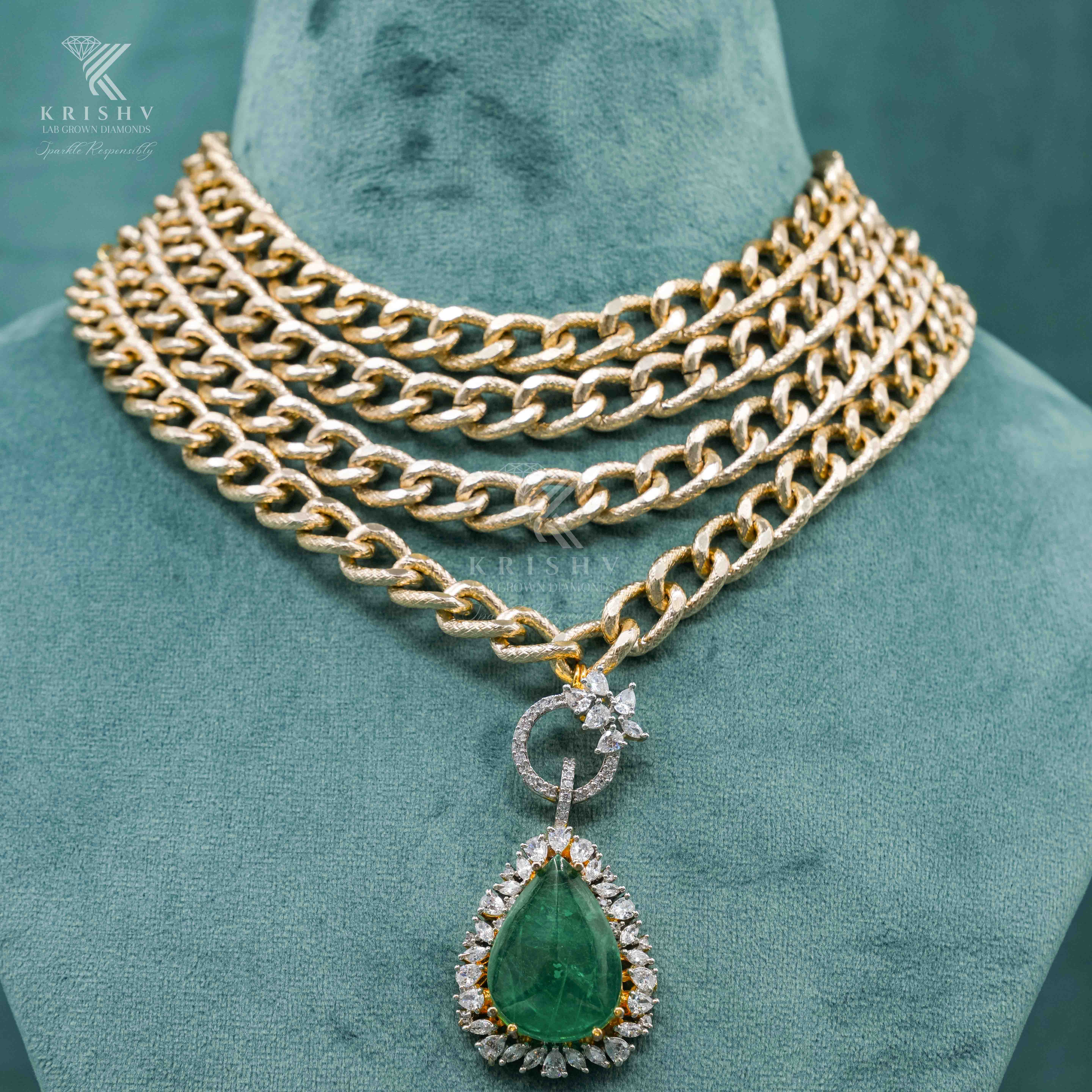 Krishv Lab Grown Diamonds - Diamond Necklace Set