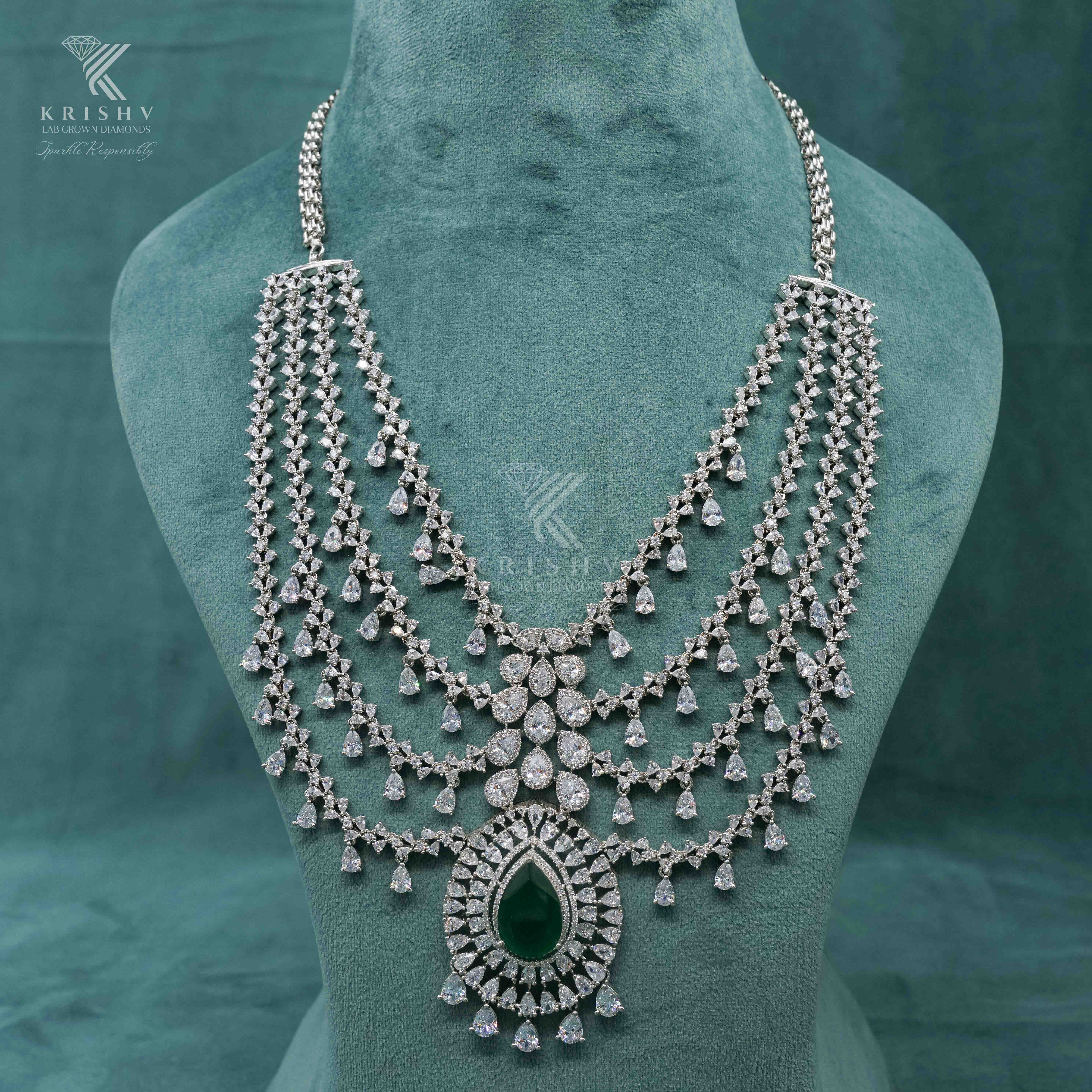 Krishv Lab Grown Diamonds - Diamond Necklace Set