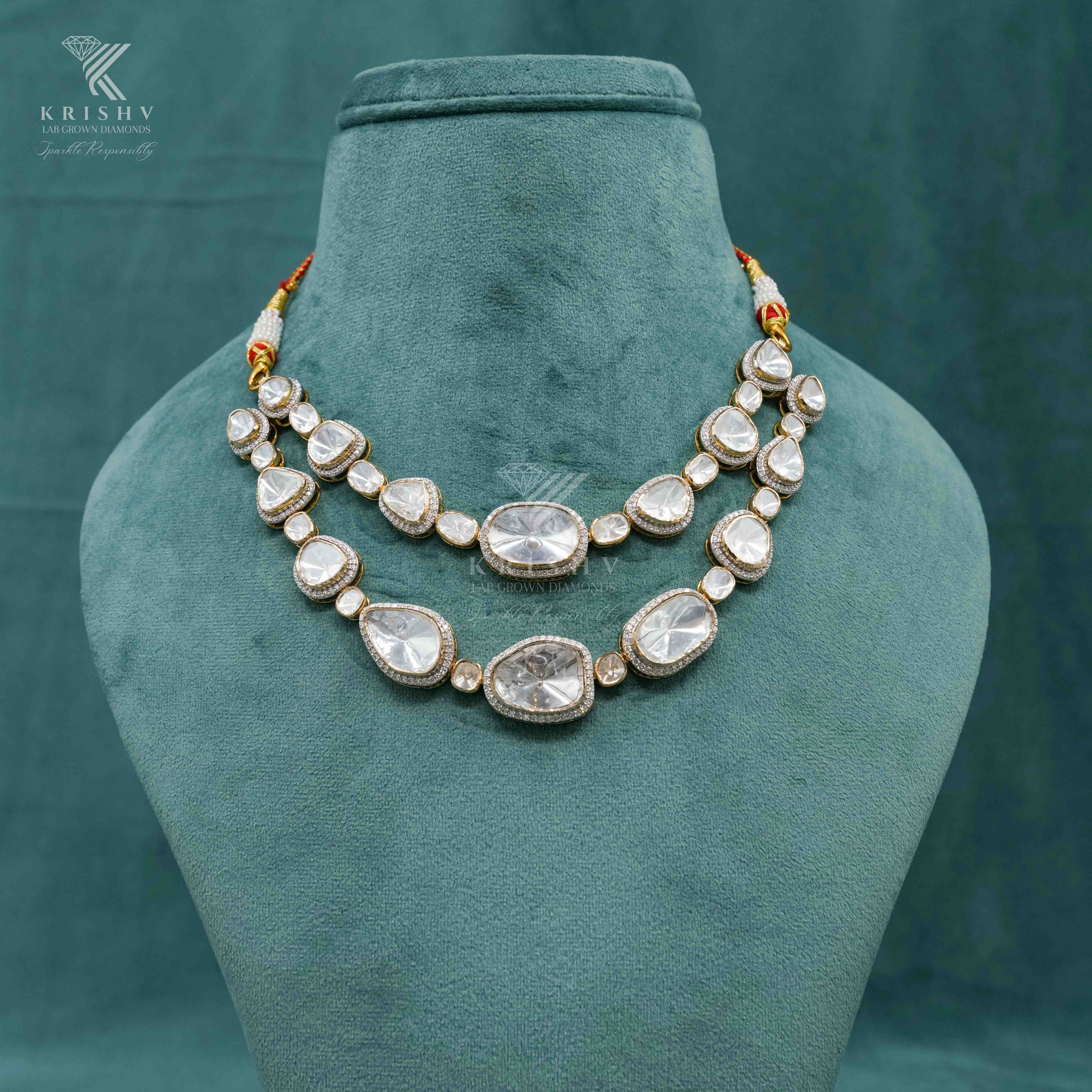 Krishv Lab Grown Diamonds - Polki Necklace