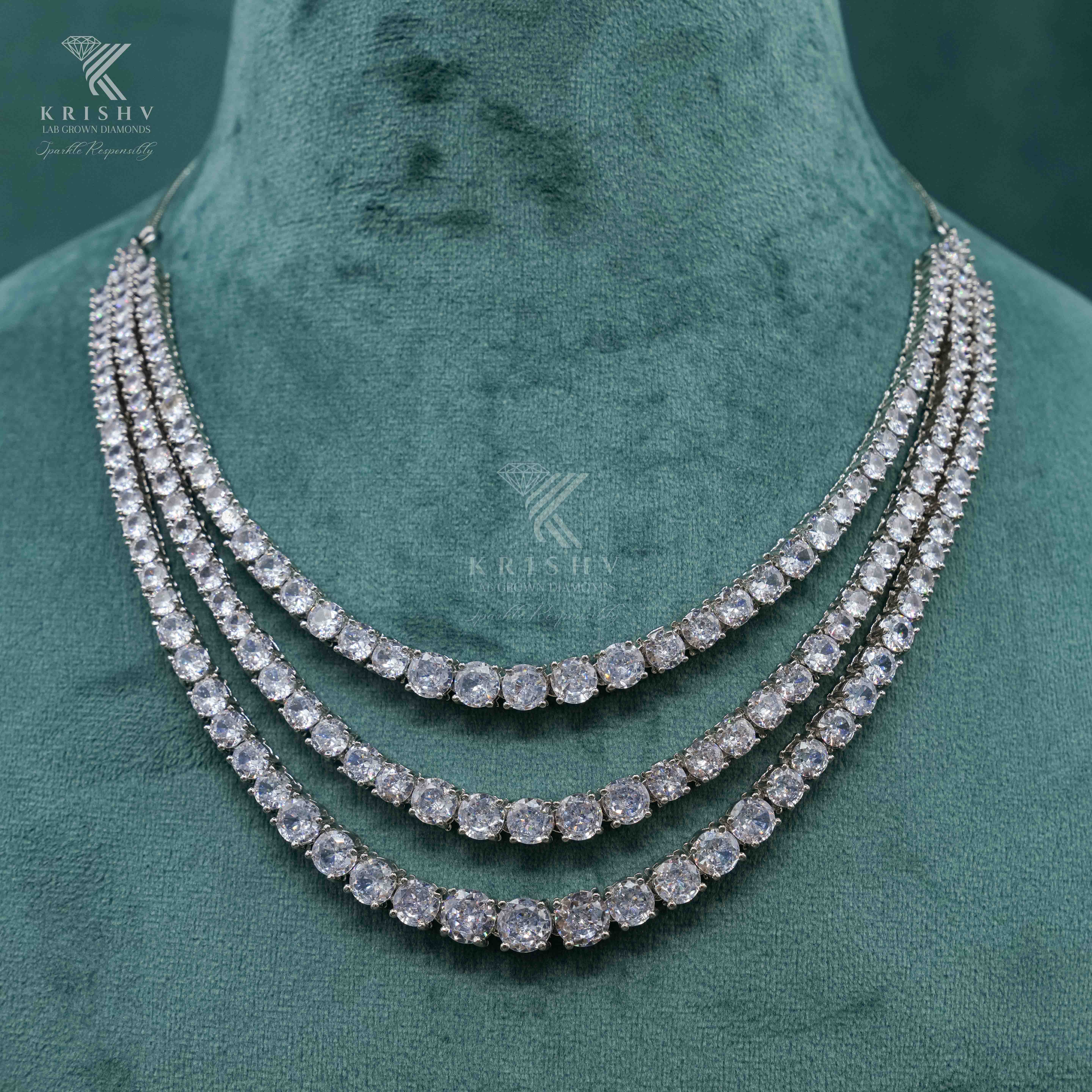 Krishv Lab Grown Diamonds - Diamond Necklace Set