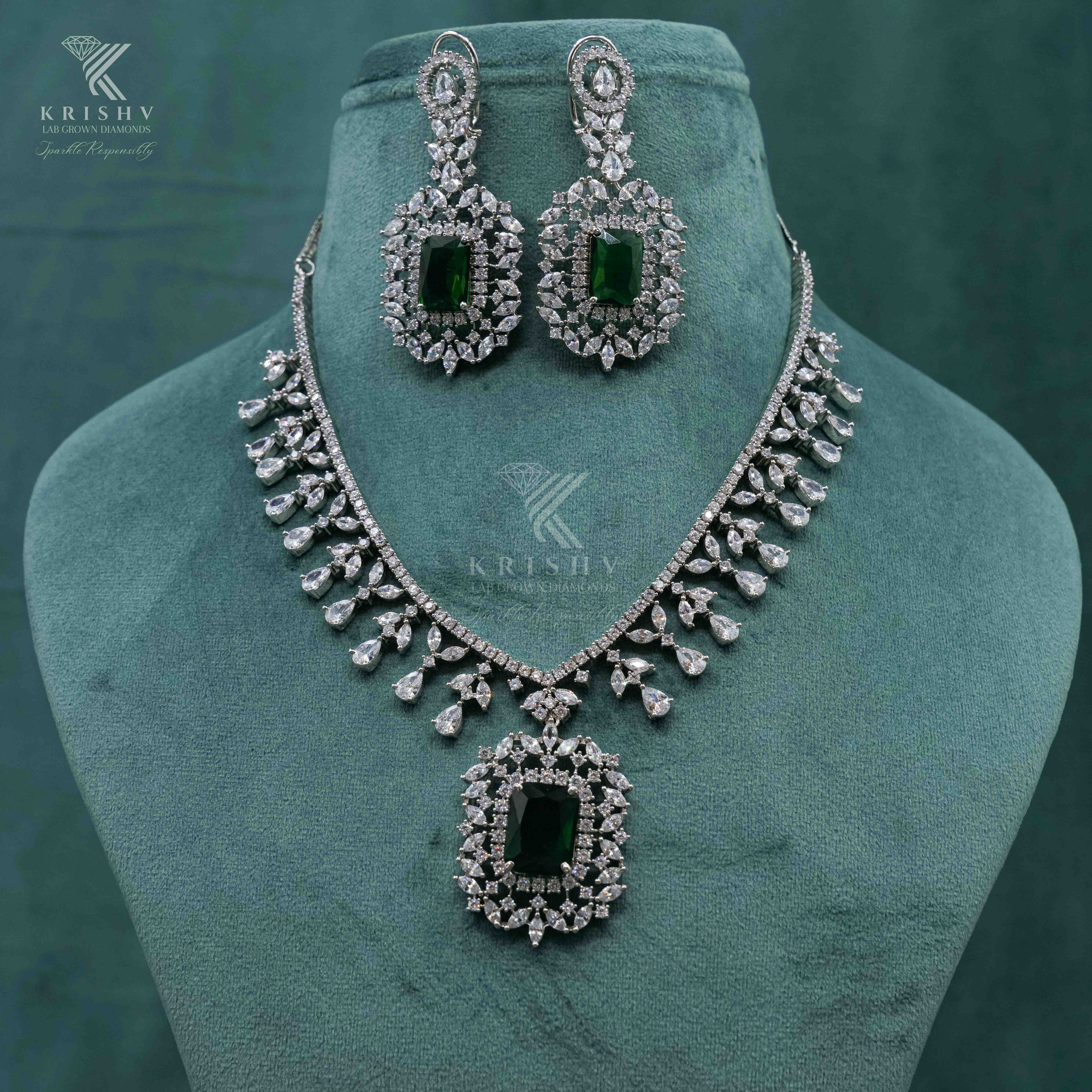 Krishv Lab Grown Diamonds - Diamond Necklace Set