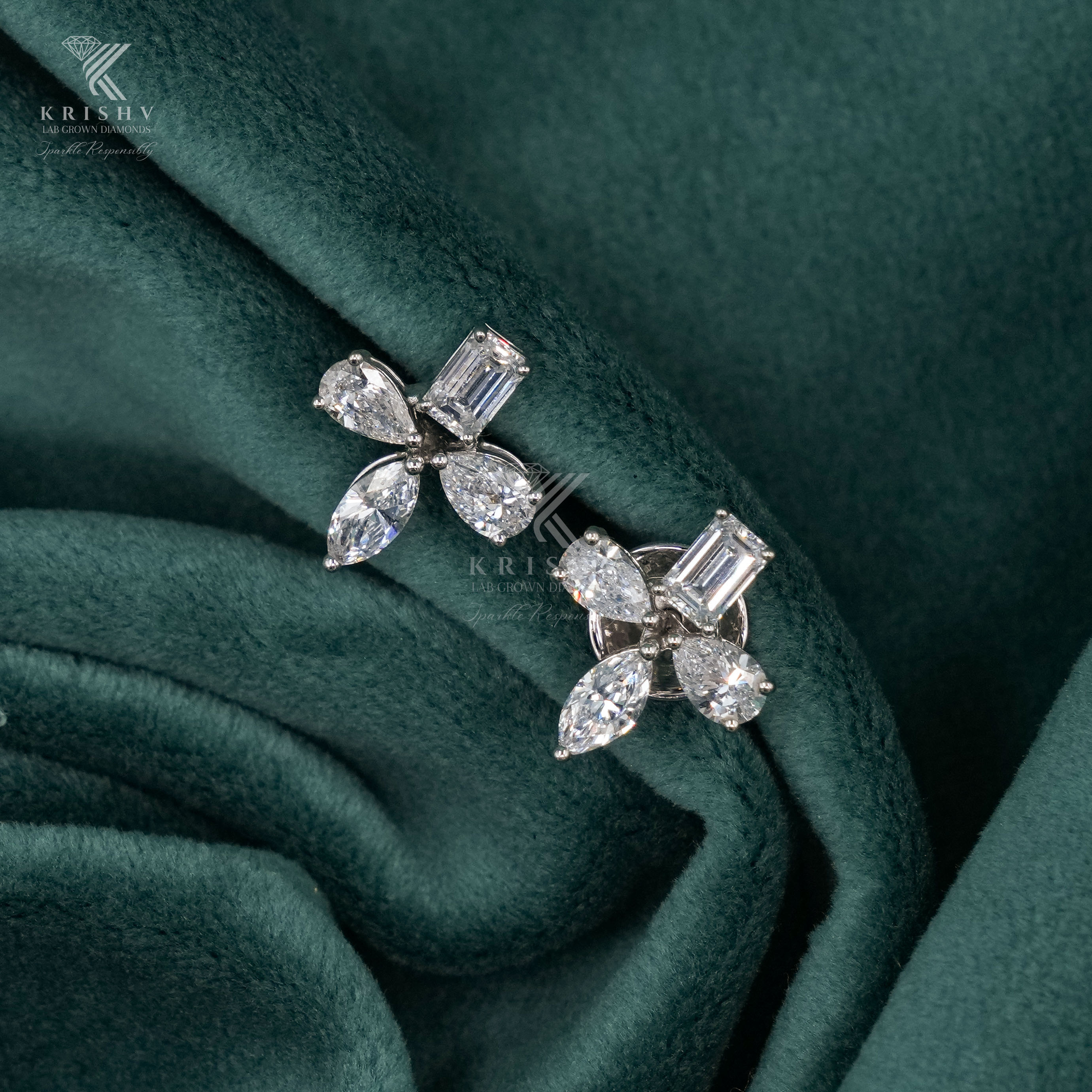 Krishv Lab Grown Diamonds - Diamond Earring