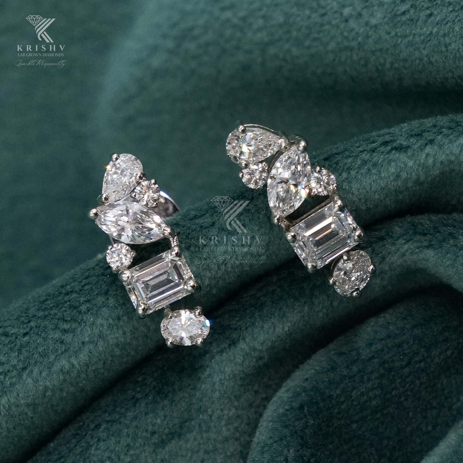 Krishv Lab Grown Diamonds - Diamond Earring