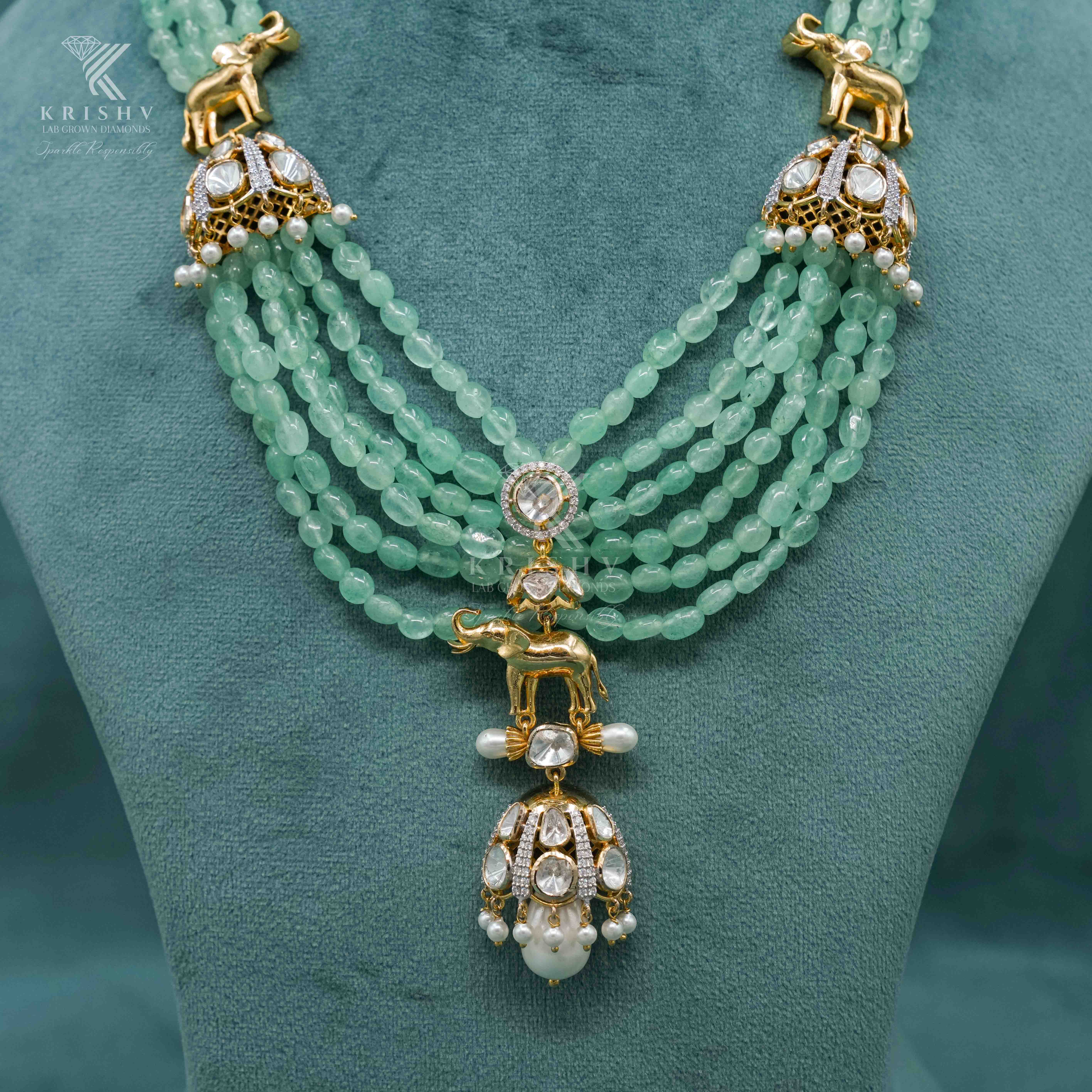 Krishv Lab Grown Diamonds - Polki Necklace