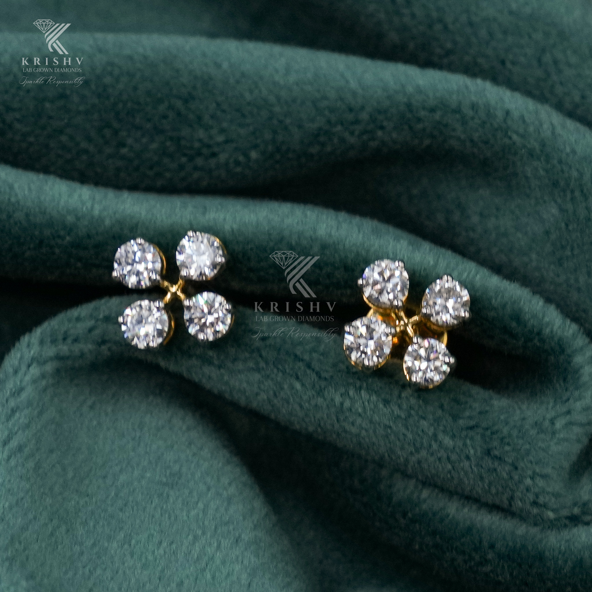 Krishv Lab Grown Diamonds - Diamond Earring