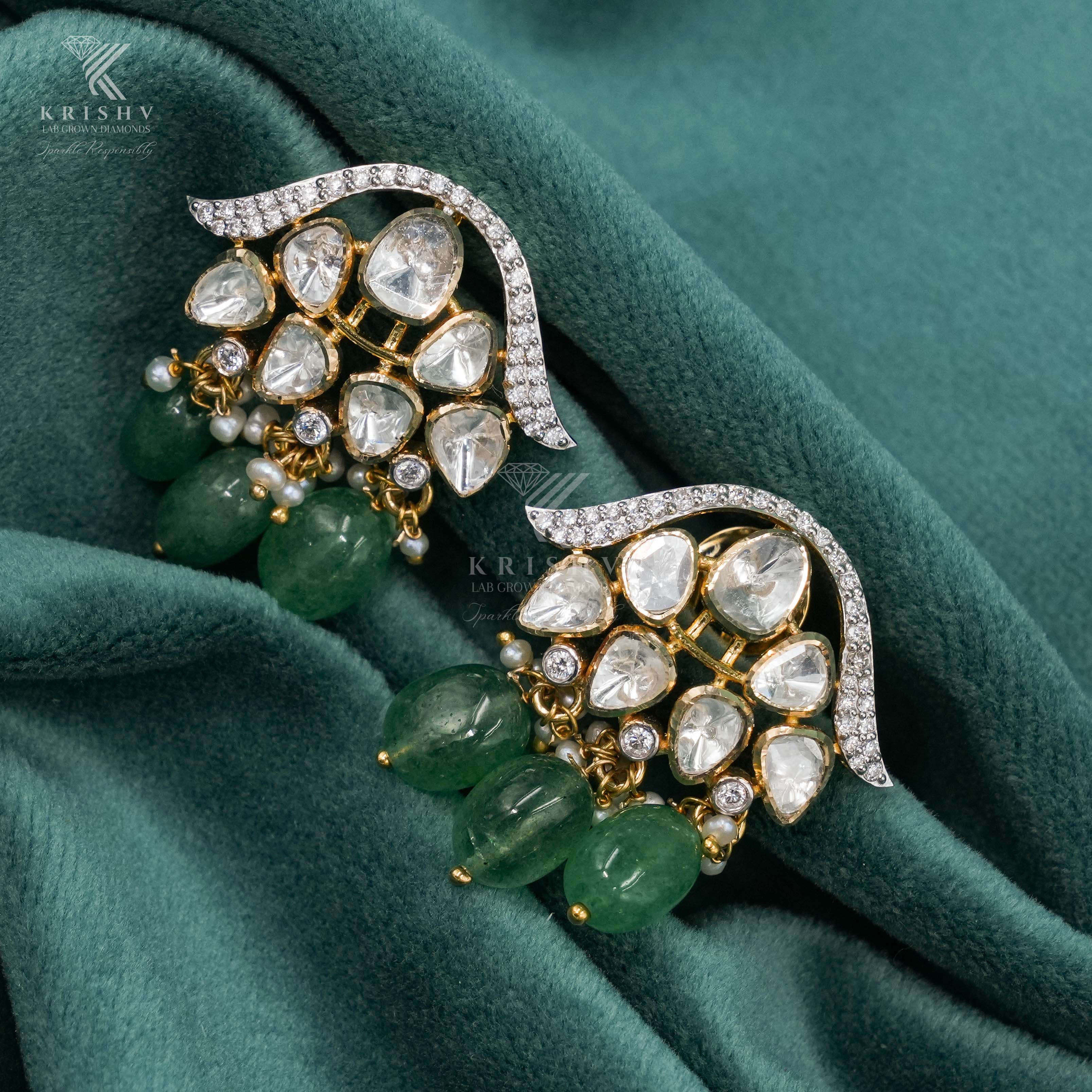Krishv Lab Grown Diamonds - Polki Earring