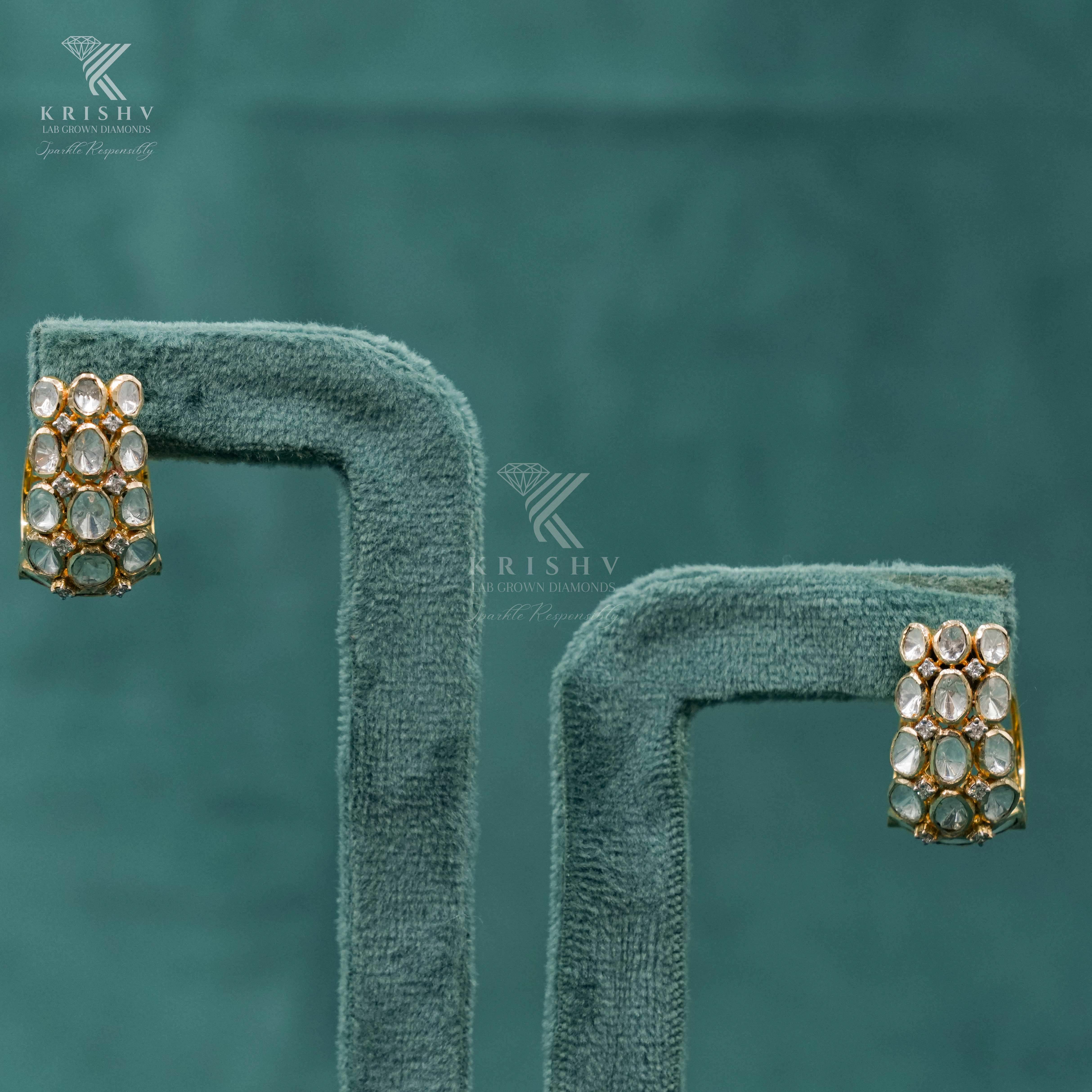 Krishv Lab Grown Diamonds - Polki Earring