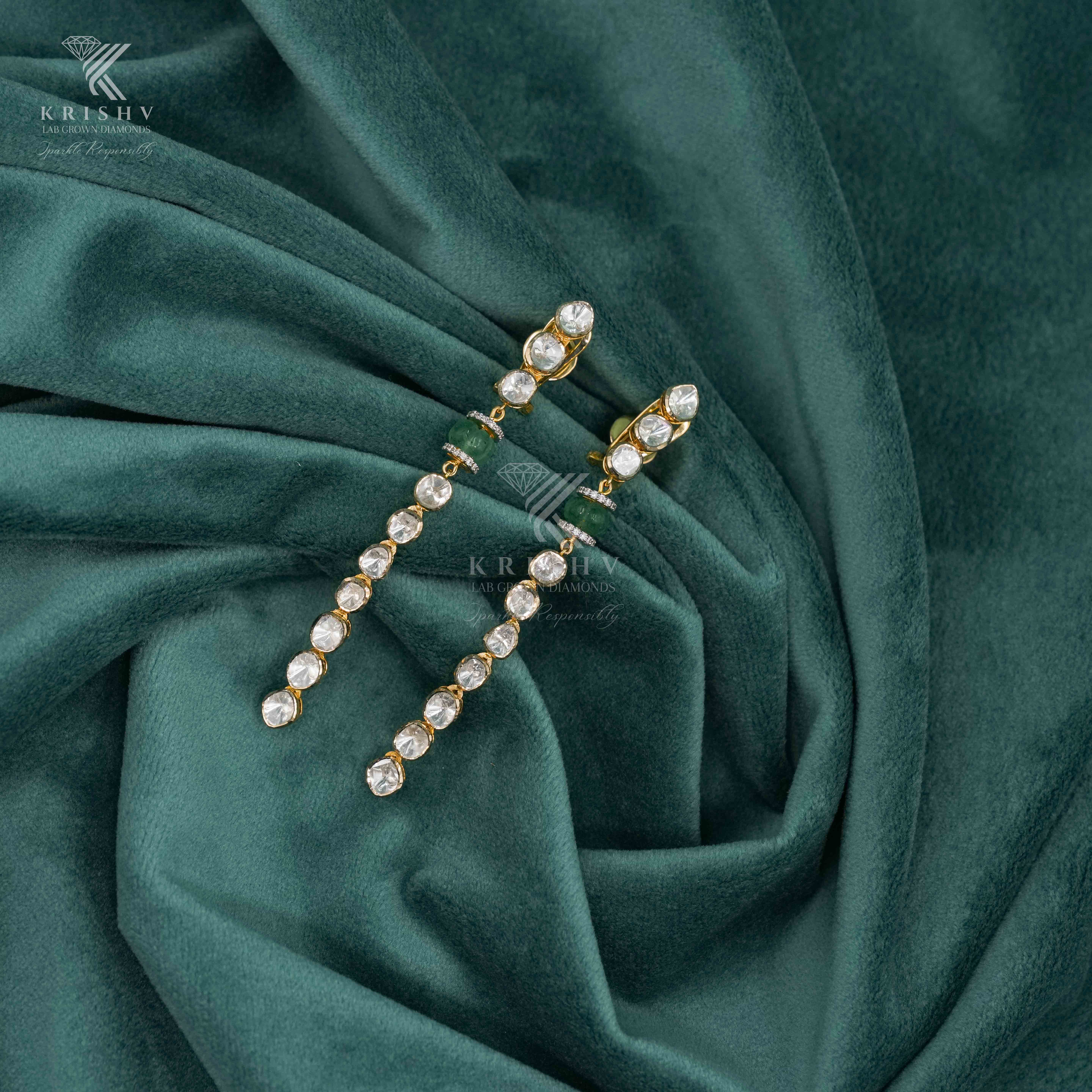 Krishv Lab Grown Diamonds - Polki Earring