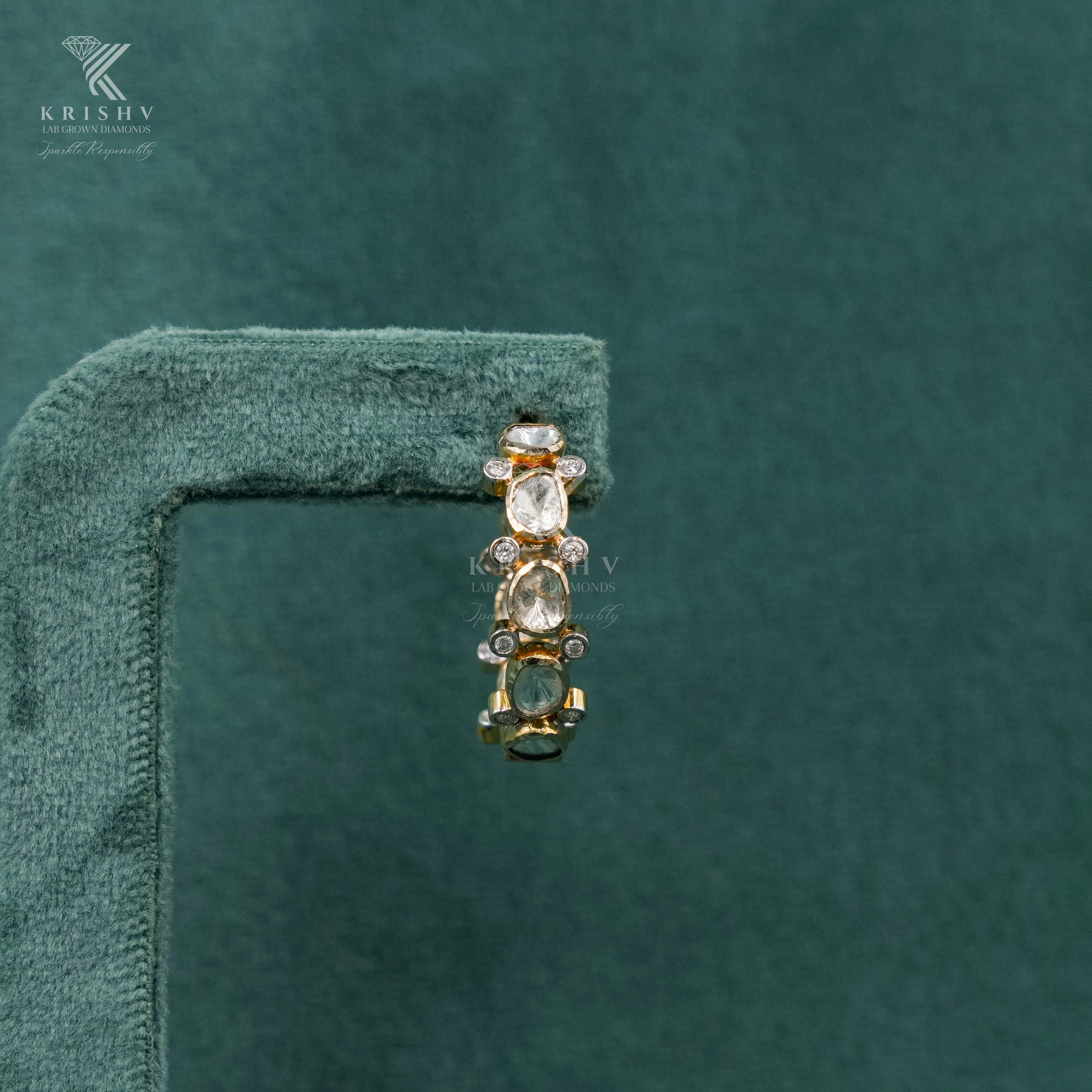 Krishv Lab Grown Diamonds - Polki Earring