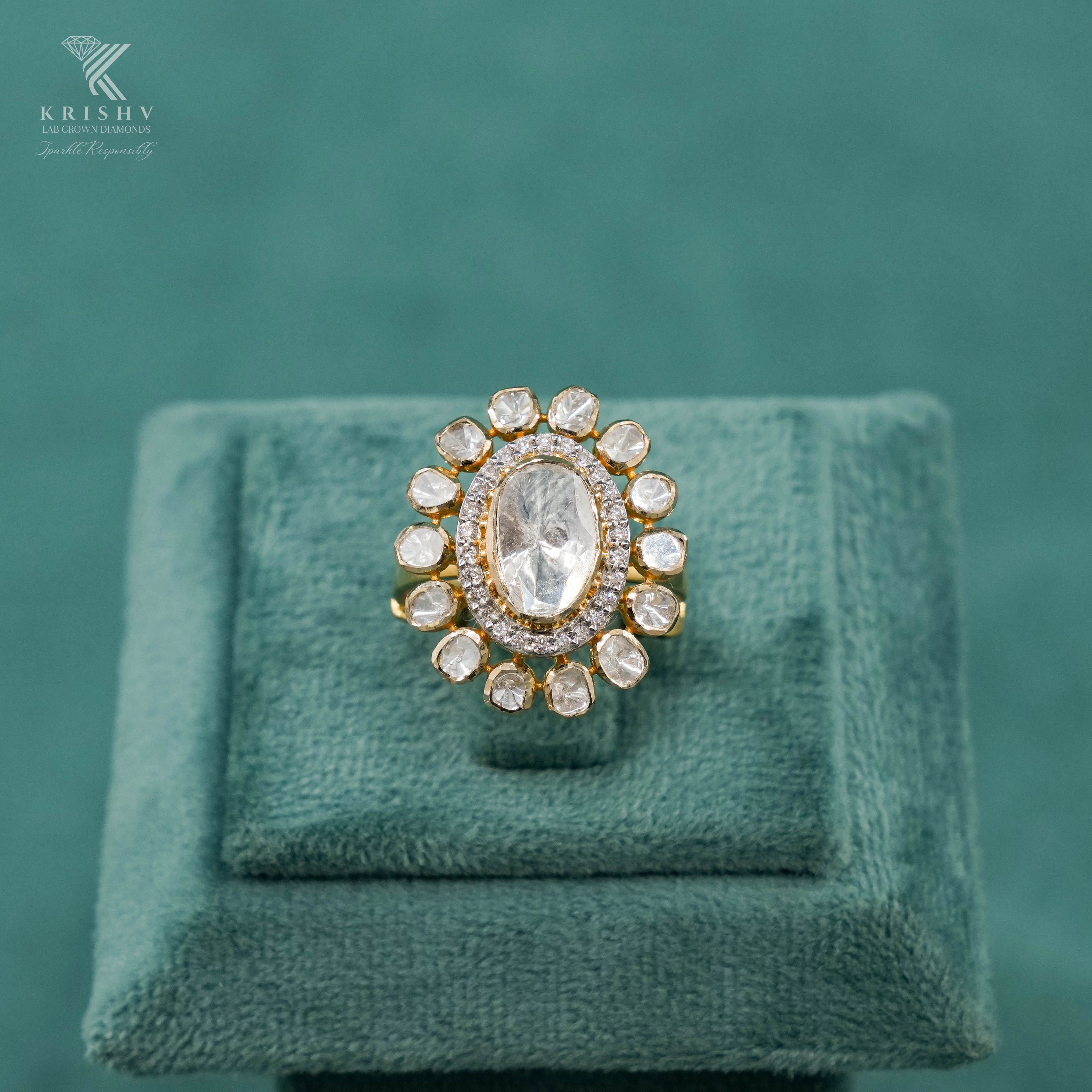 Krishv Lab Grown Diamonds - Polki Rings