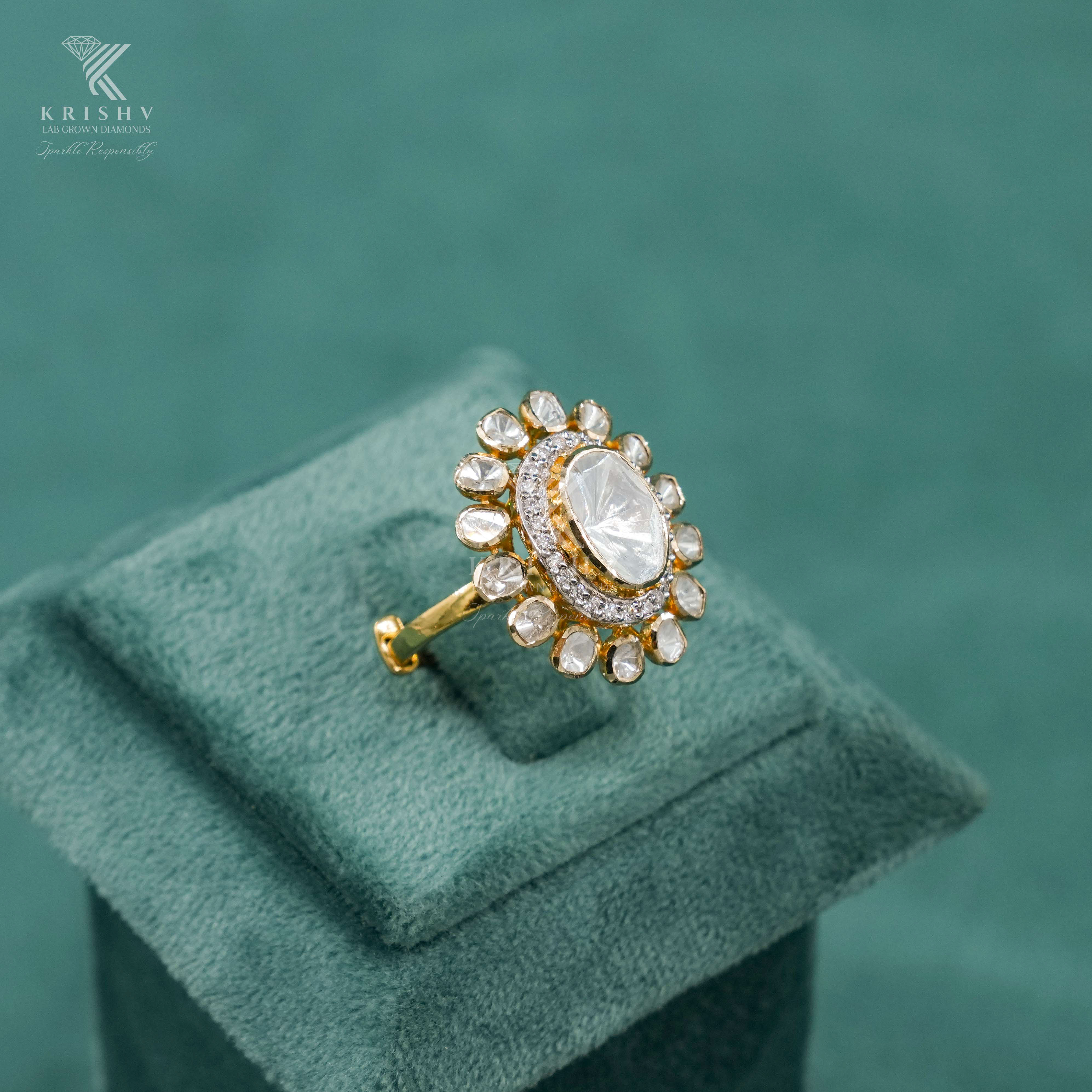 Krishv Lab Grown Diamonds - Polki Rings