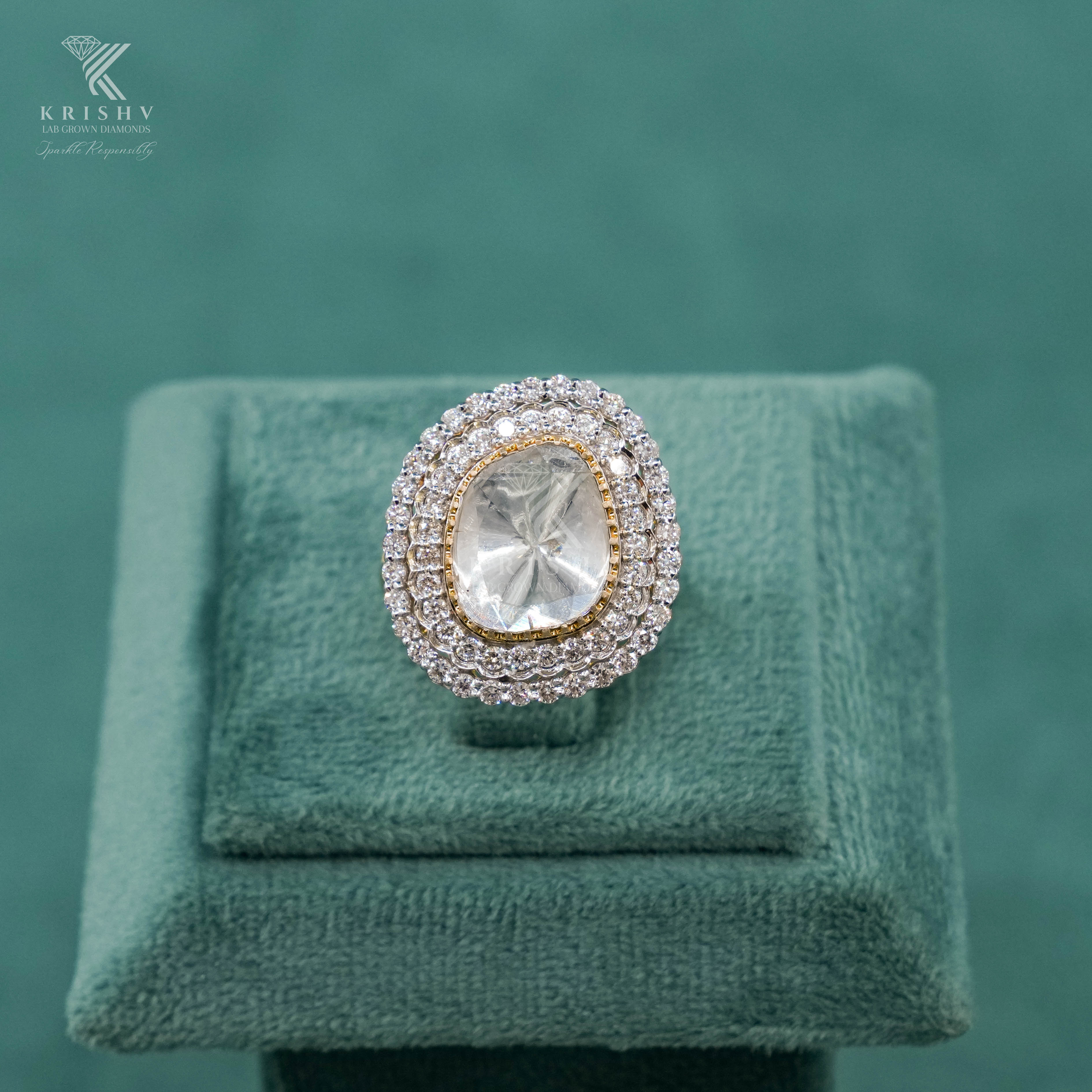 Krishv Lab Grown Diamonds - Polki Rings