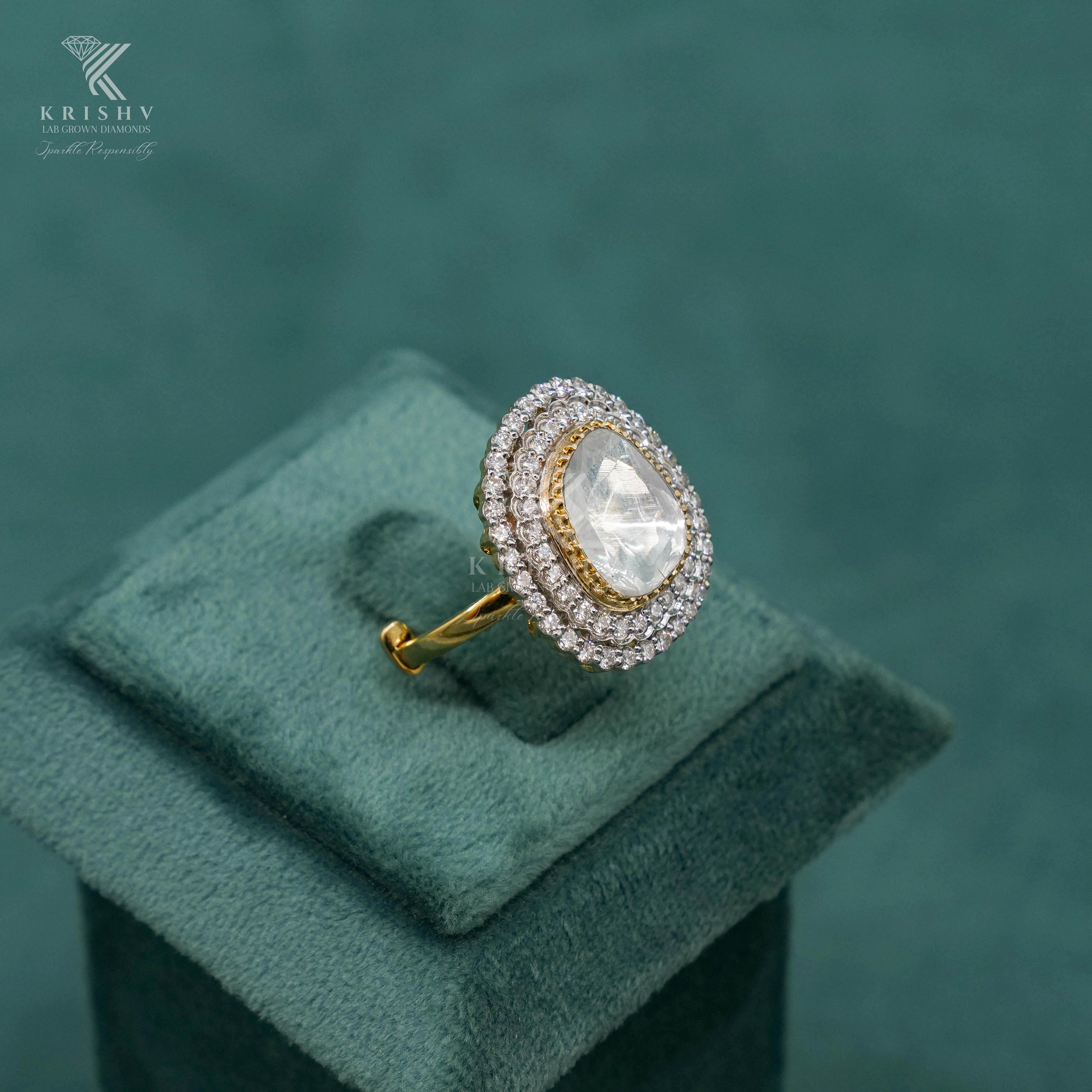 Krishv Lab Grown Diamonds - Polki Rings