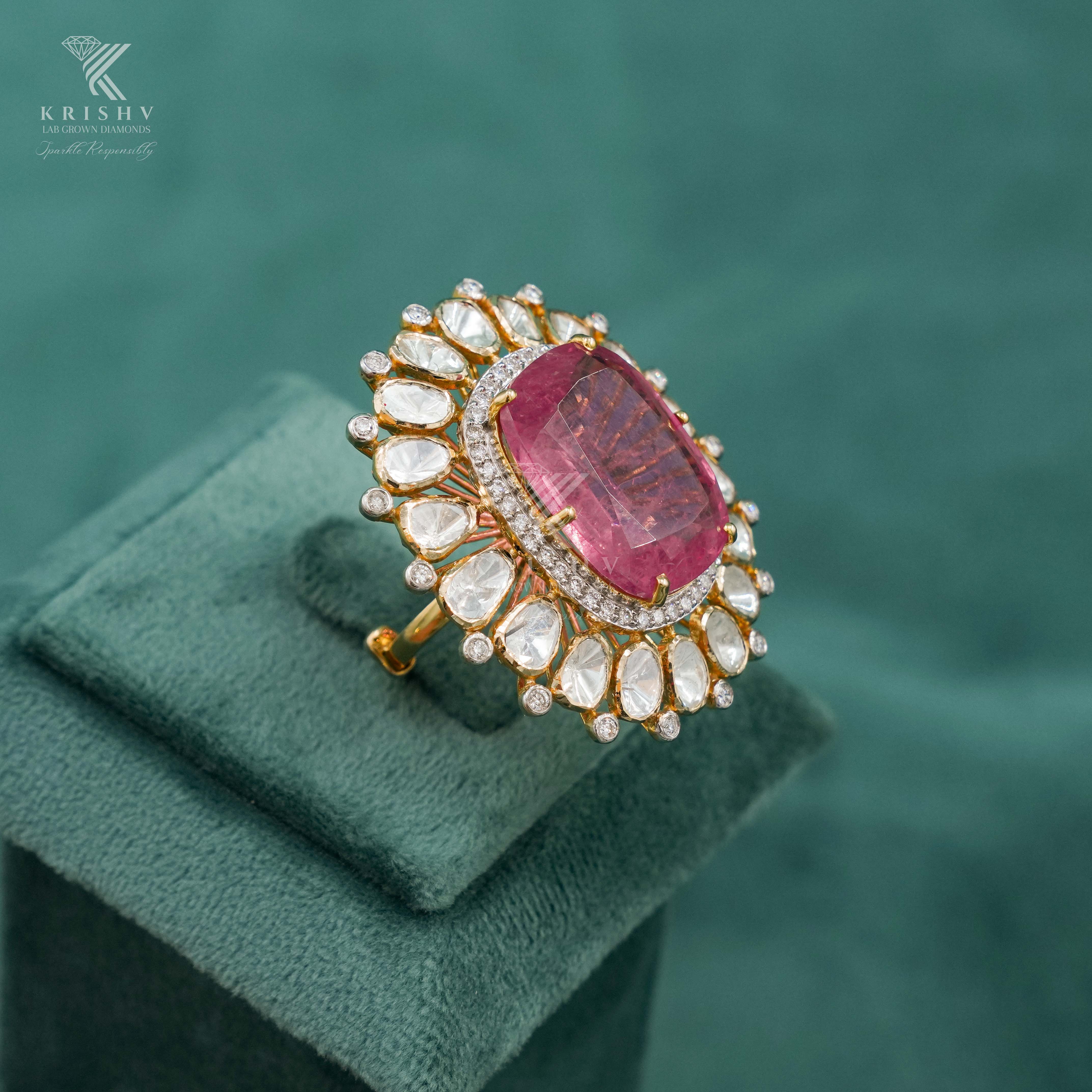 Krishv Lab Grown Diamonds - Polki Rings