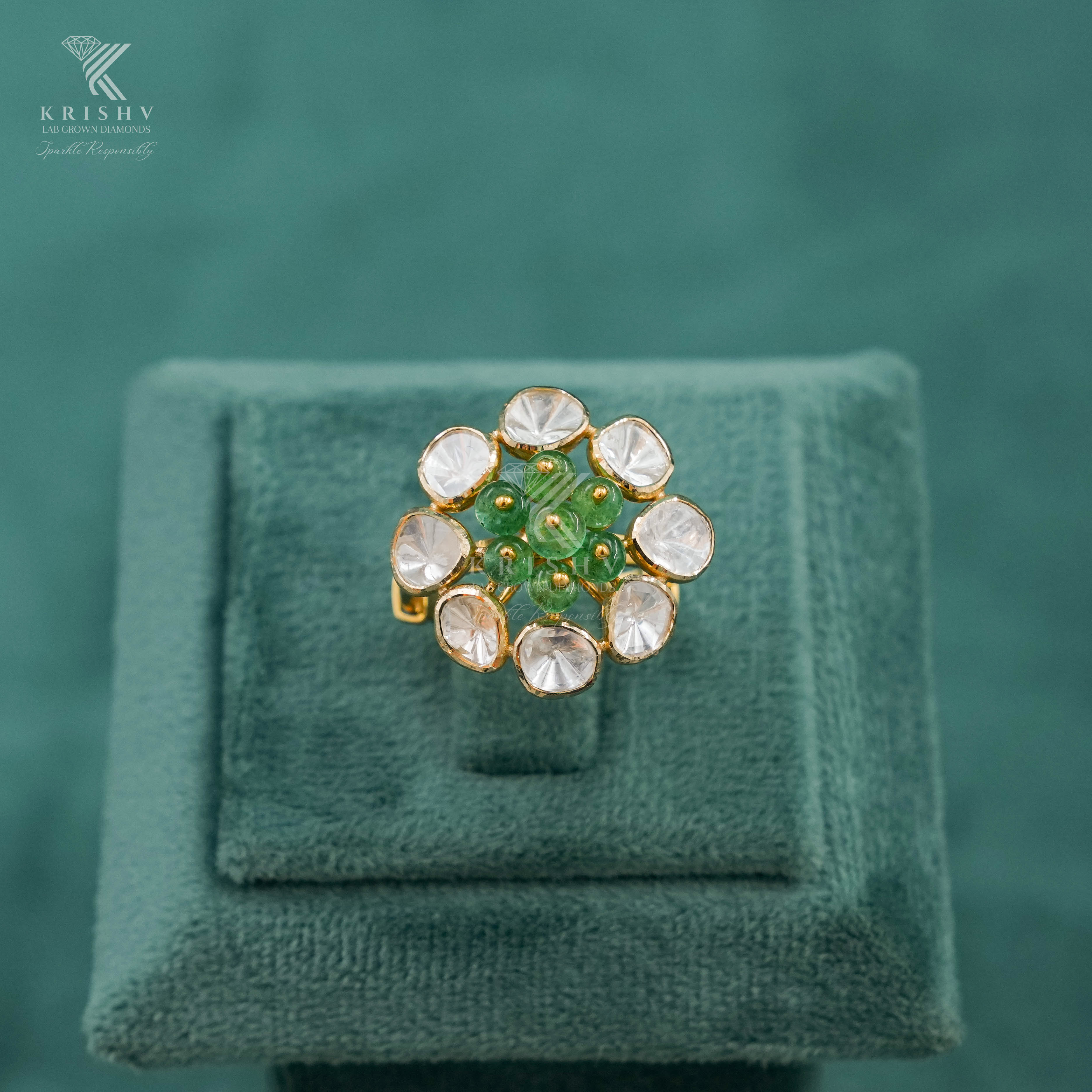 Krishv Lab Grown Diamonds - Polki Rings