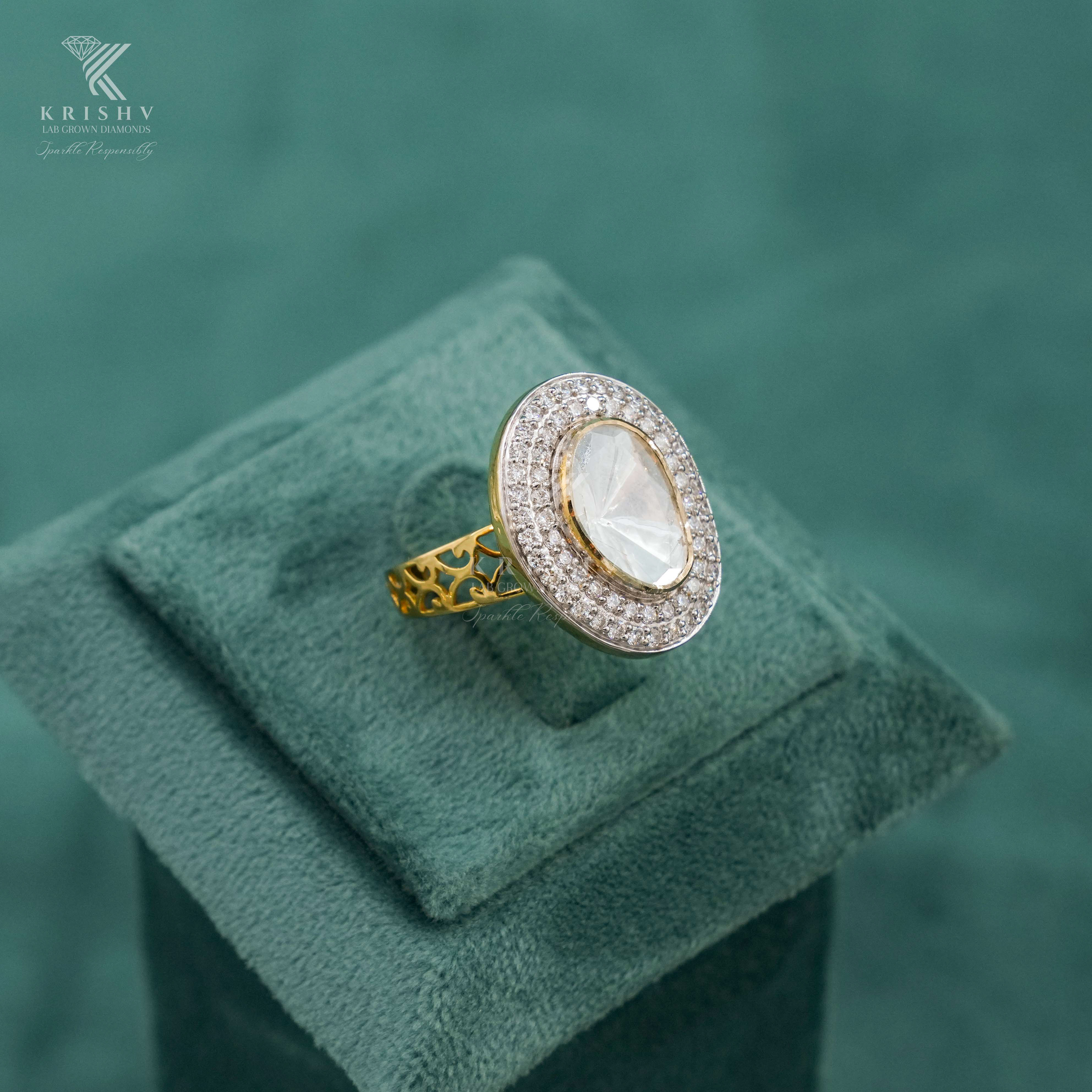 Krishv Lab Grown Diamonds - Polki Rings