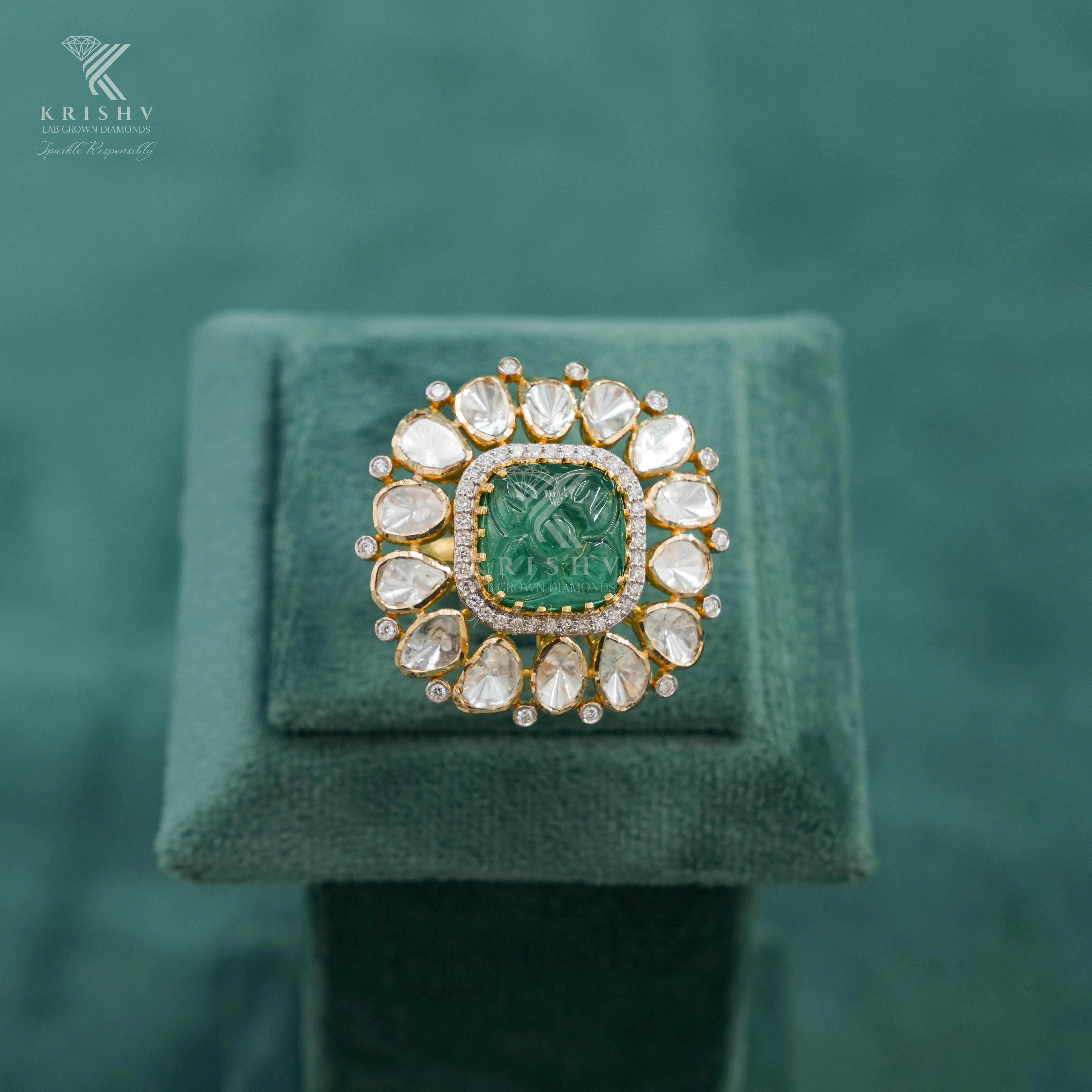 Krishv Lab Grown Diamonds - Polki Rings