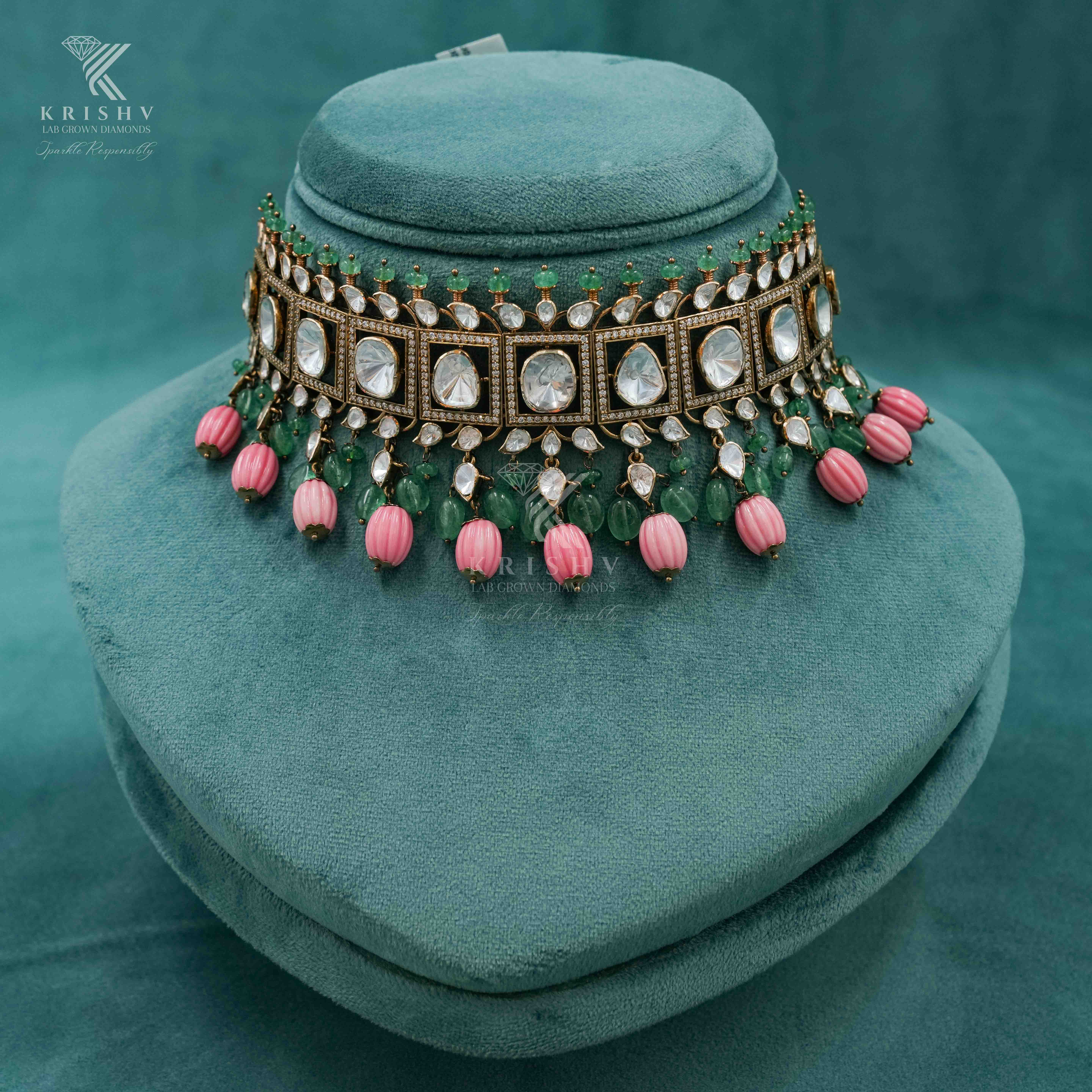 Krishv Lab Grown Diamonds - Polki Necklace
