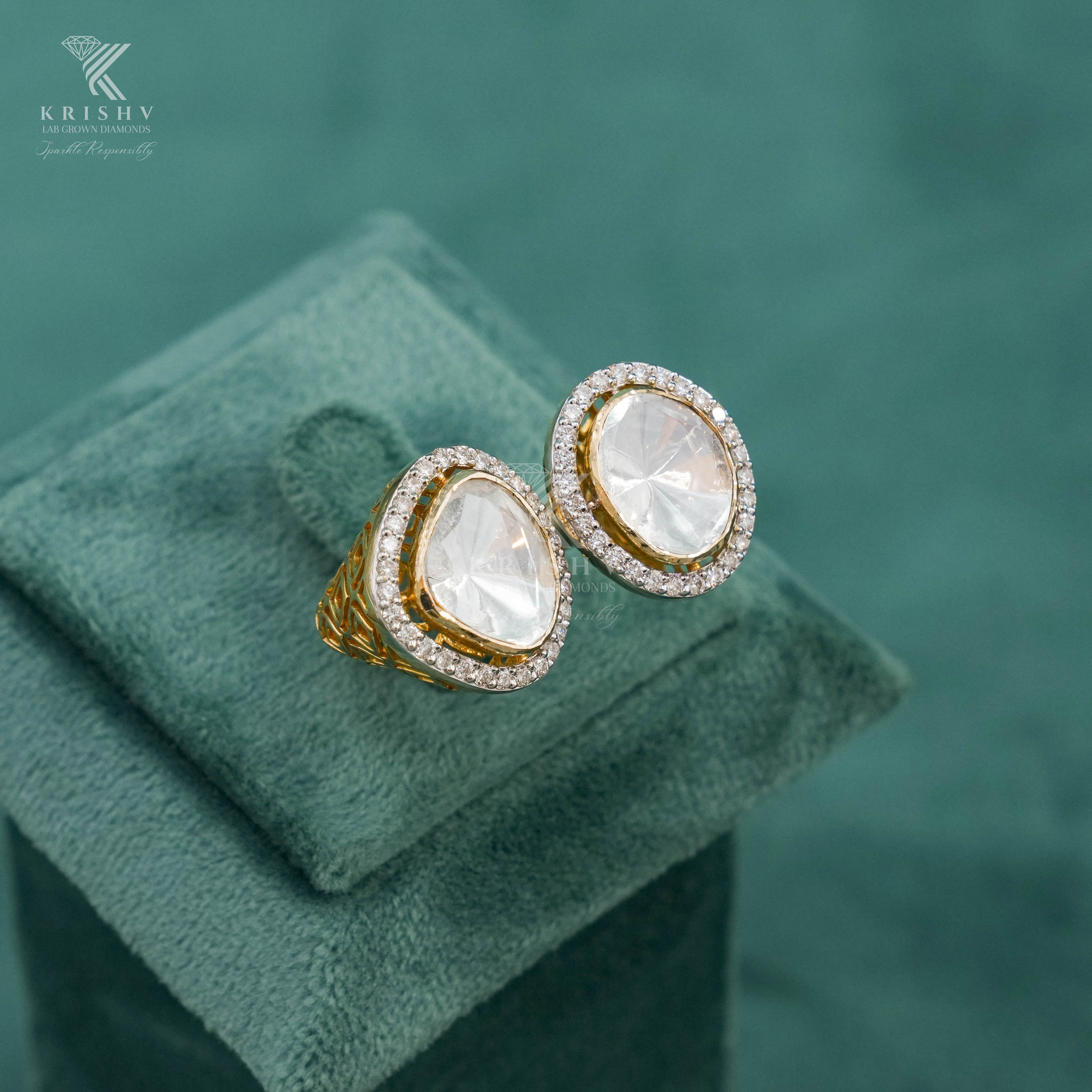 Krishv Lab Grown Diamonds - Polki Rings