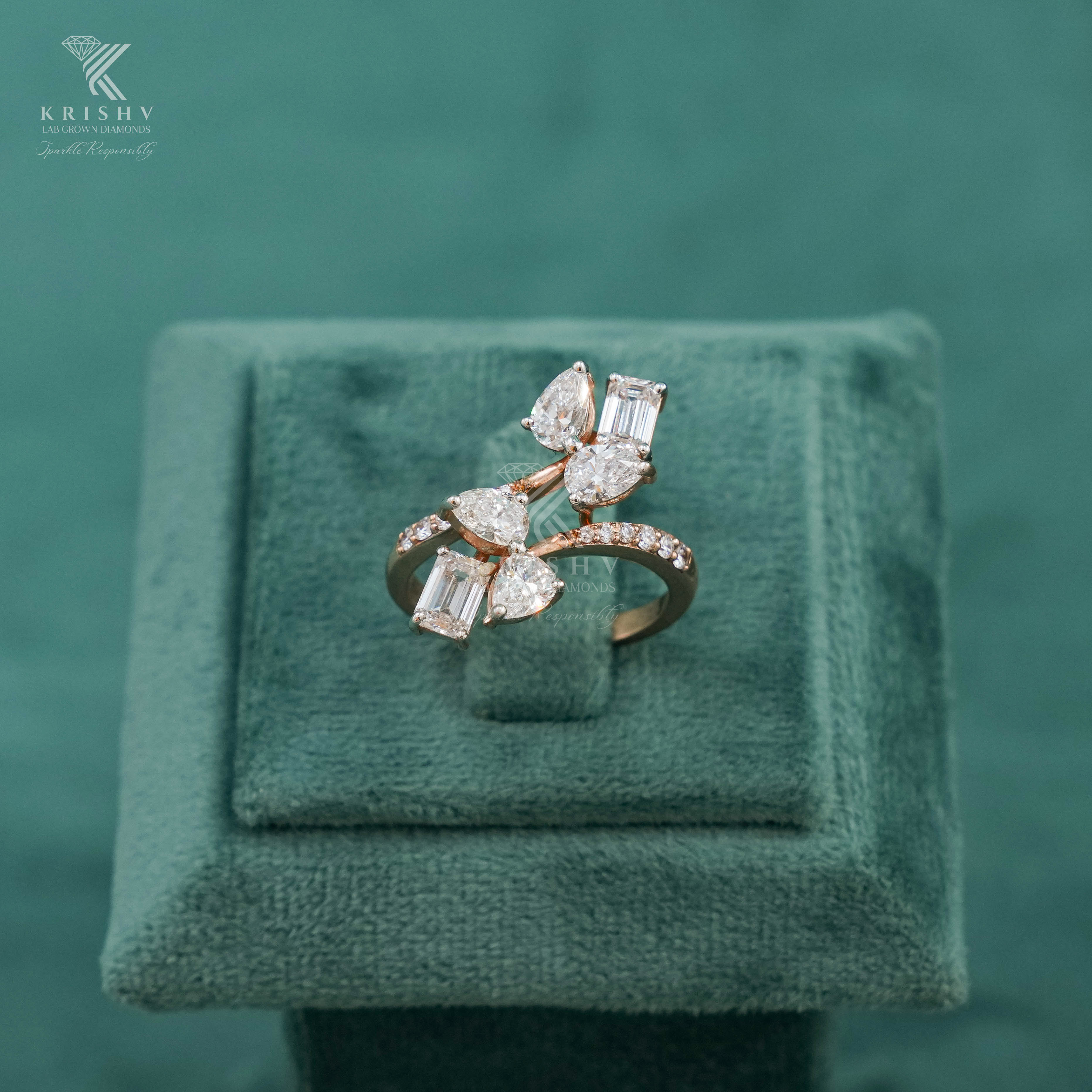 Krishv Lab Grown Diamonds - Diamond Ring