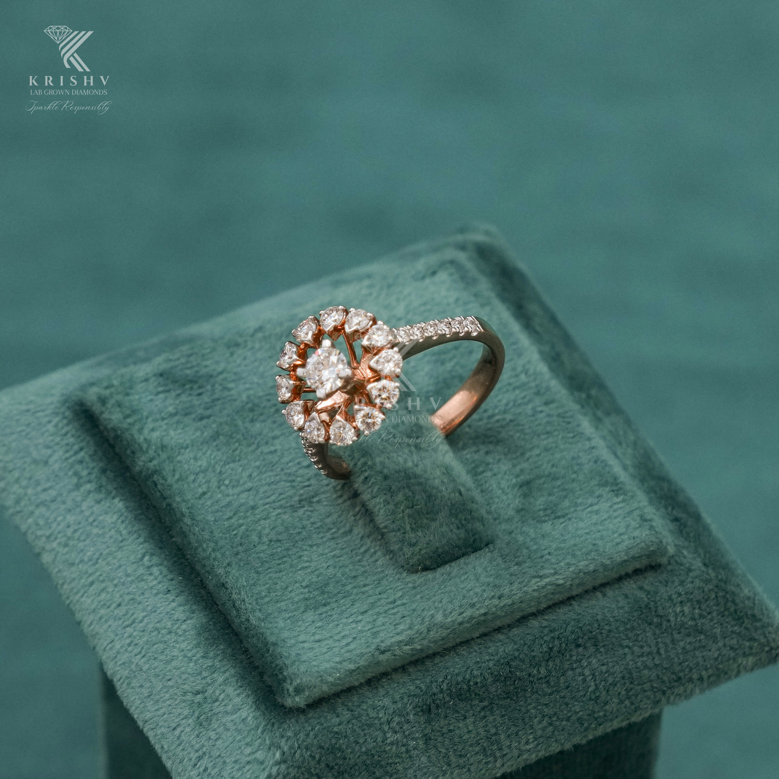 Krishv Lab Grown Diamonds - Diamond Ring
