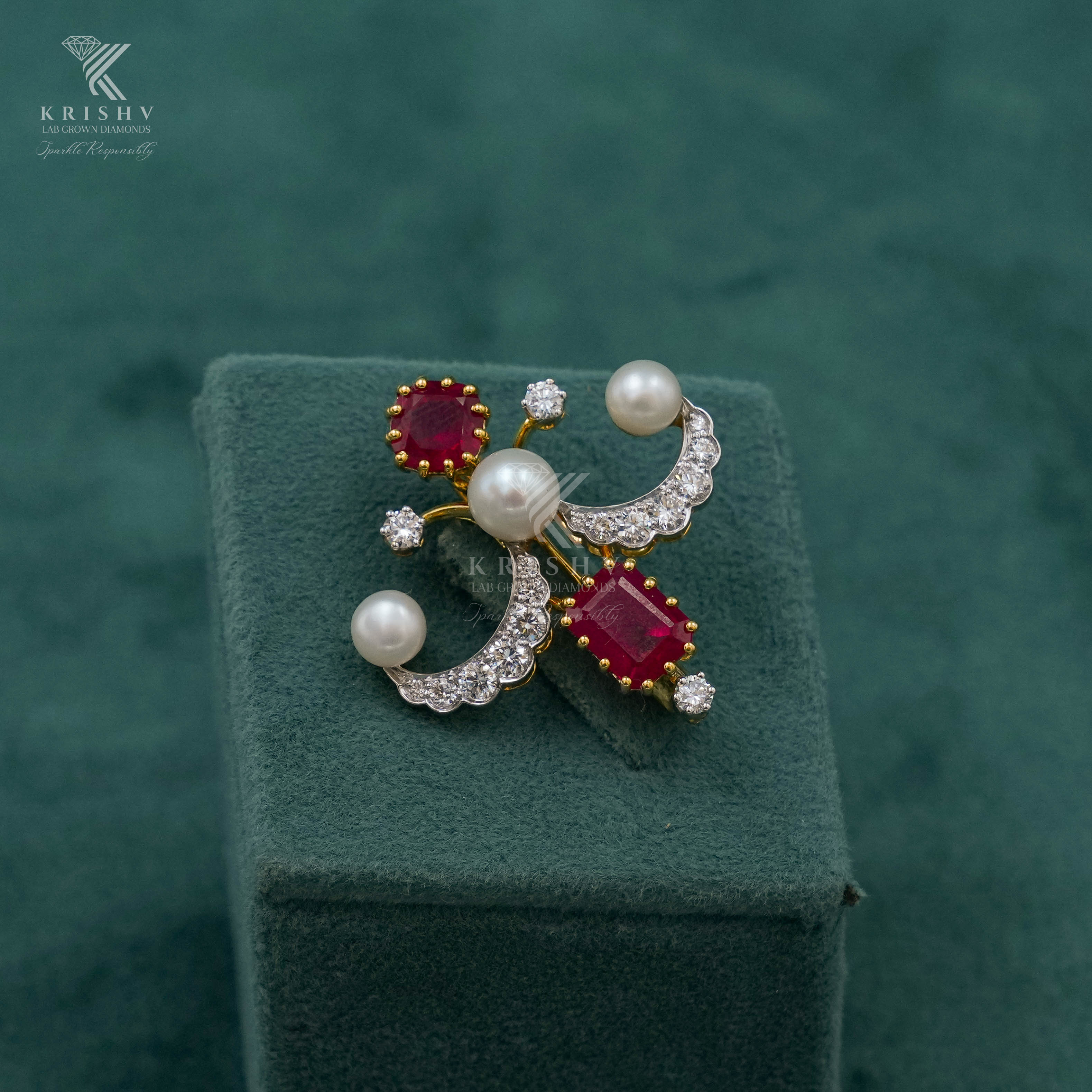 Krishv Lab Grown Diamonds - Diamond Brouches