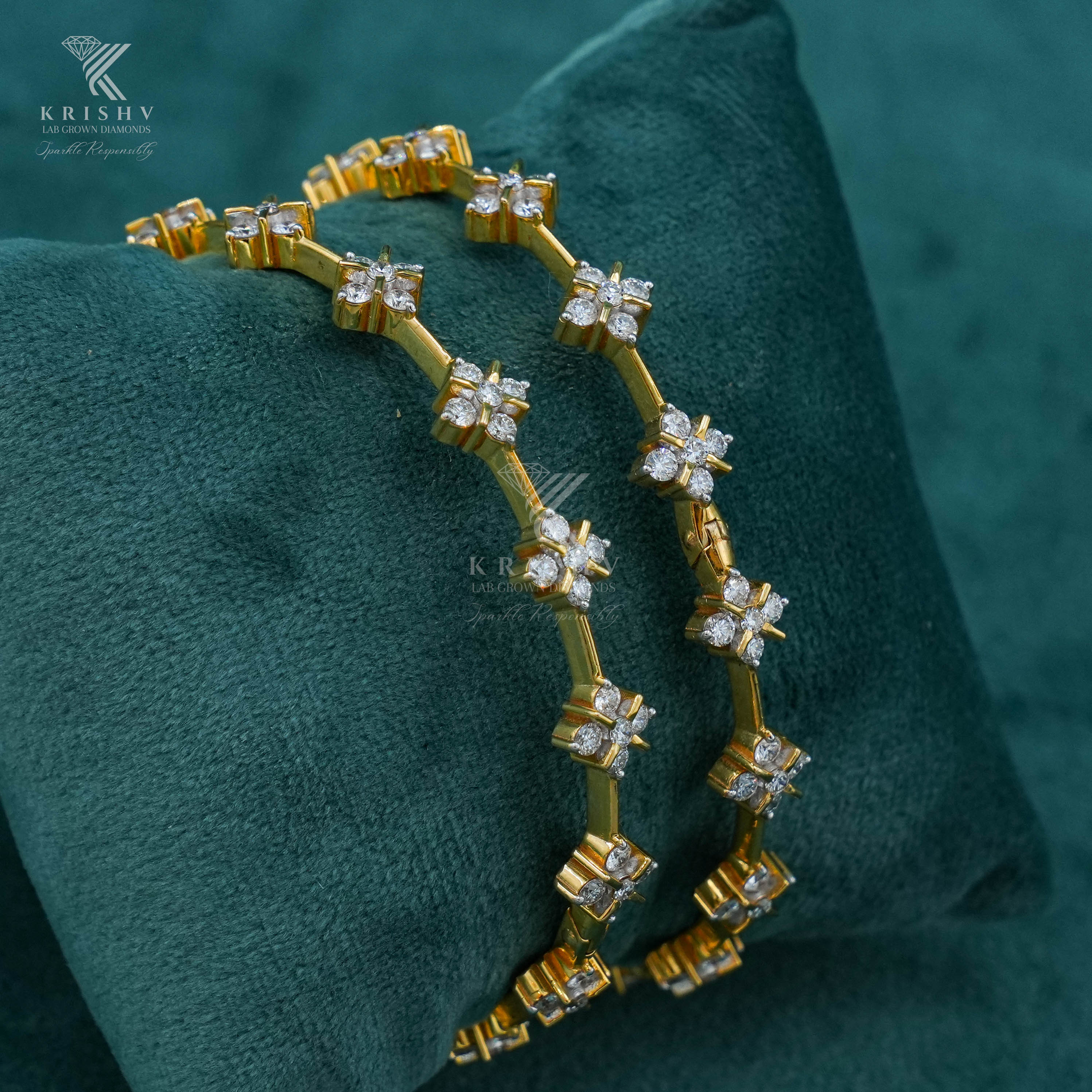 Krishv Lab Grown Diamonds - Diamond Bangles