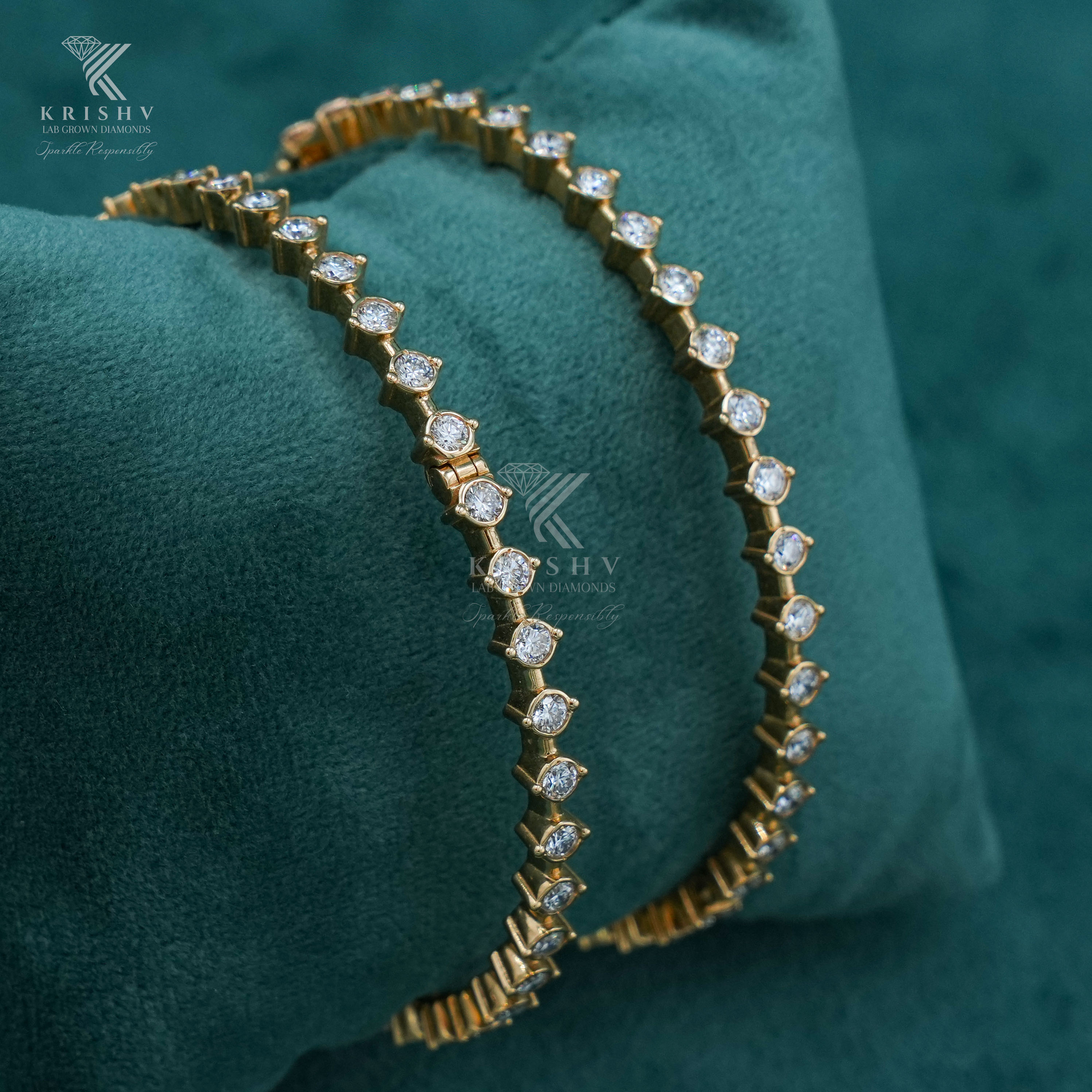 Krishv Lab Grown Diamonds - Diamond Bangles