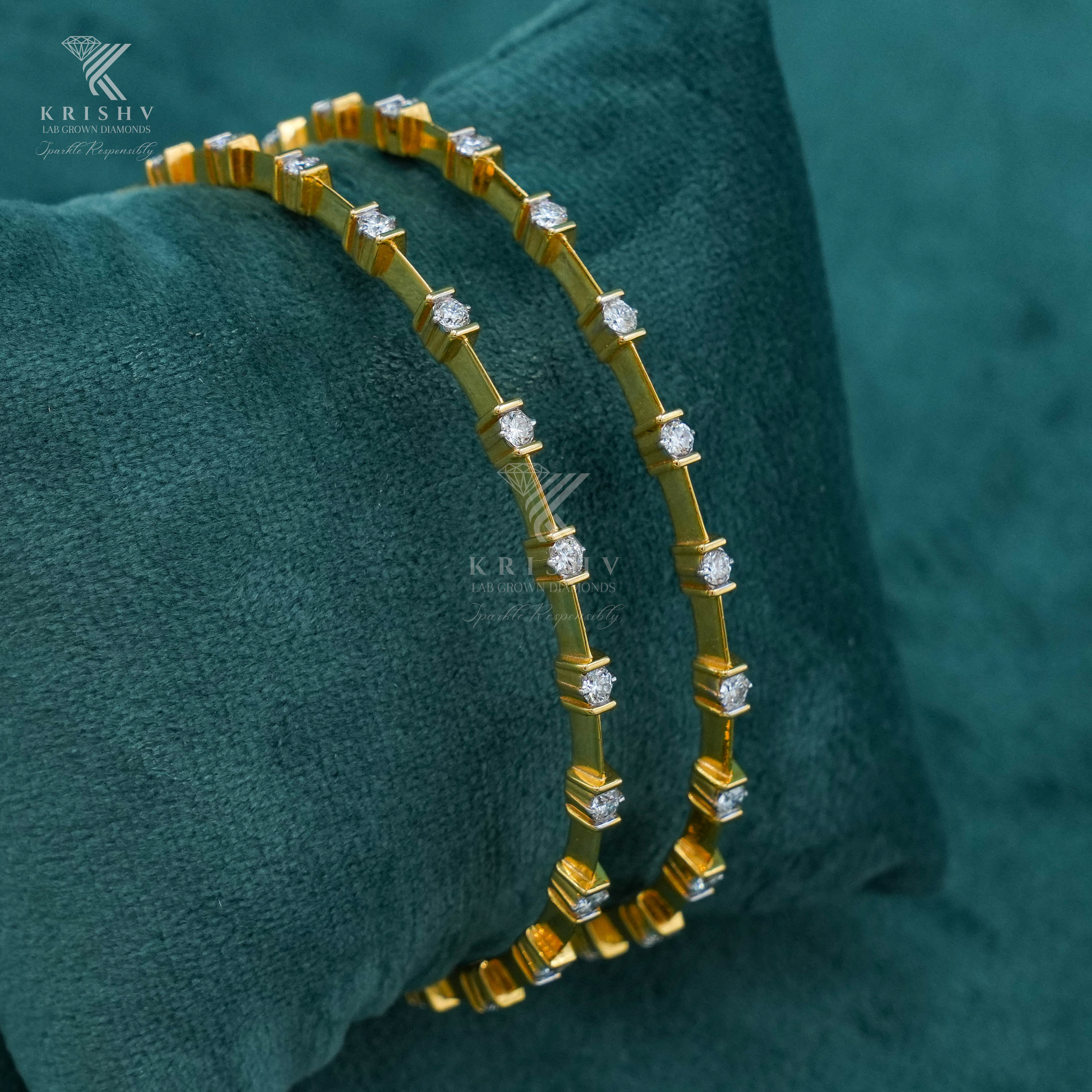 Krishv Lab Grown Diamonds - Diamond Bangles