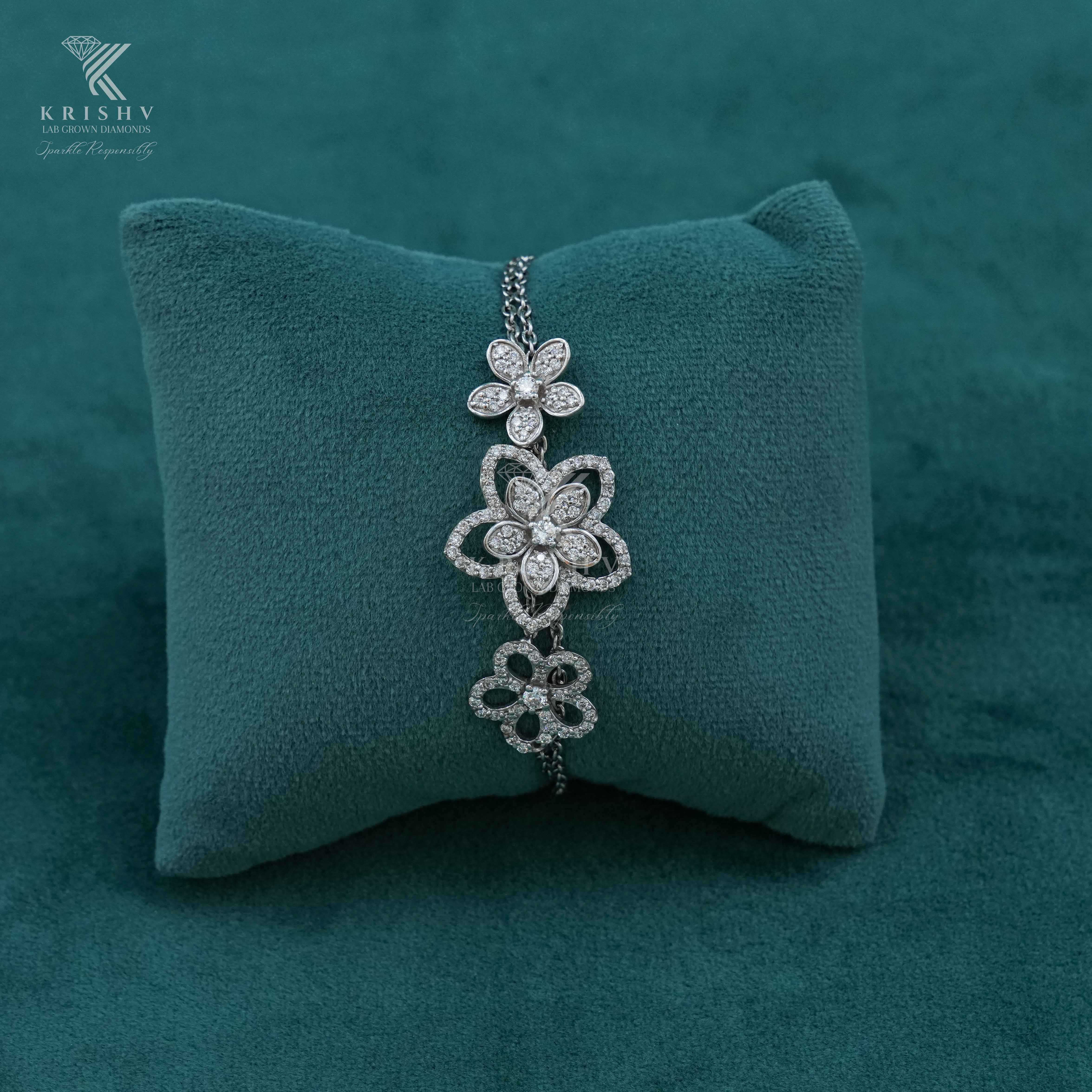 Krishv Lab Grown Diamonds - Silver Diamond Bracelets