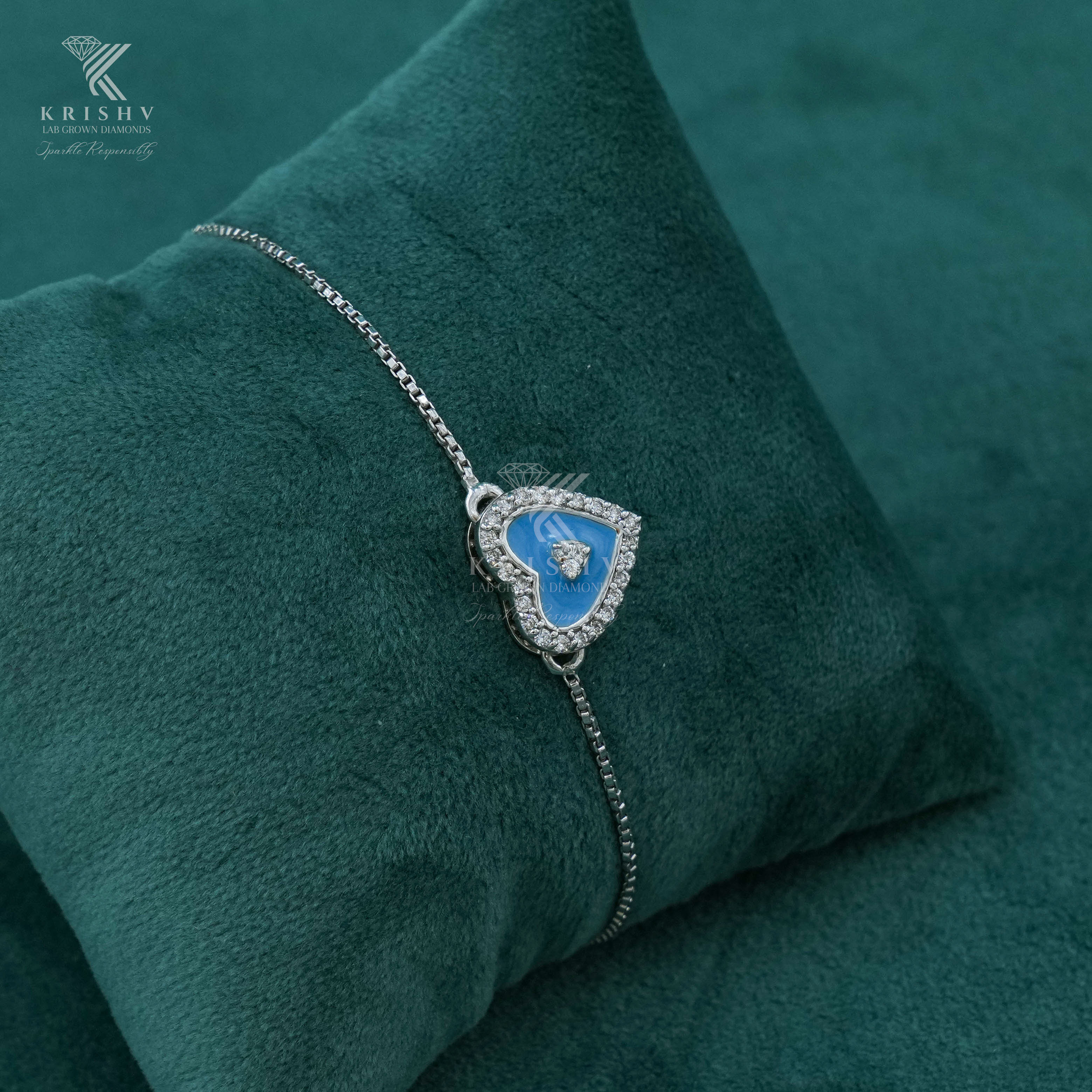 Krishv Lab Grown Diamonds - Silver Diamond Bracelets