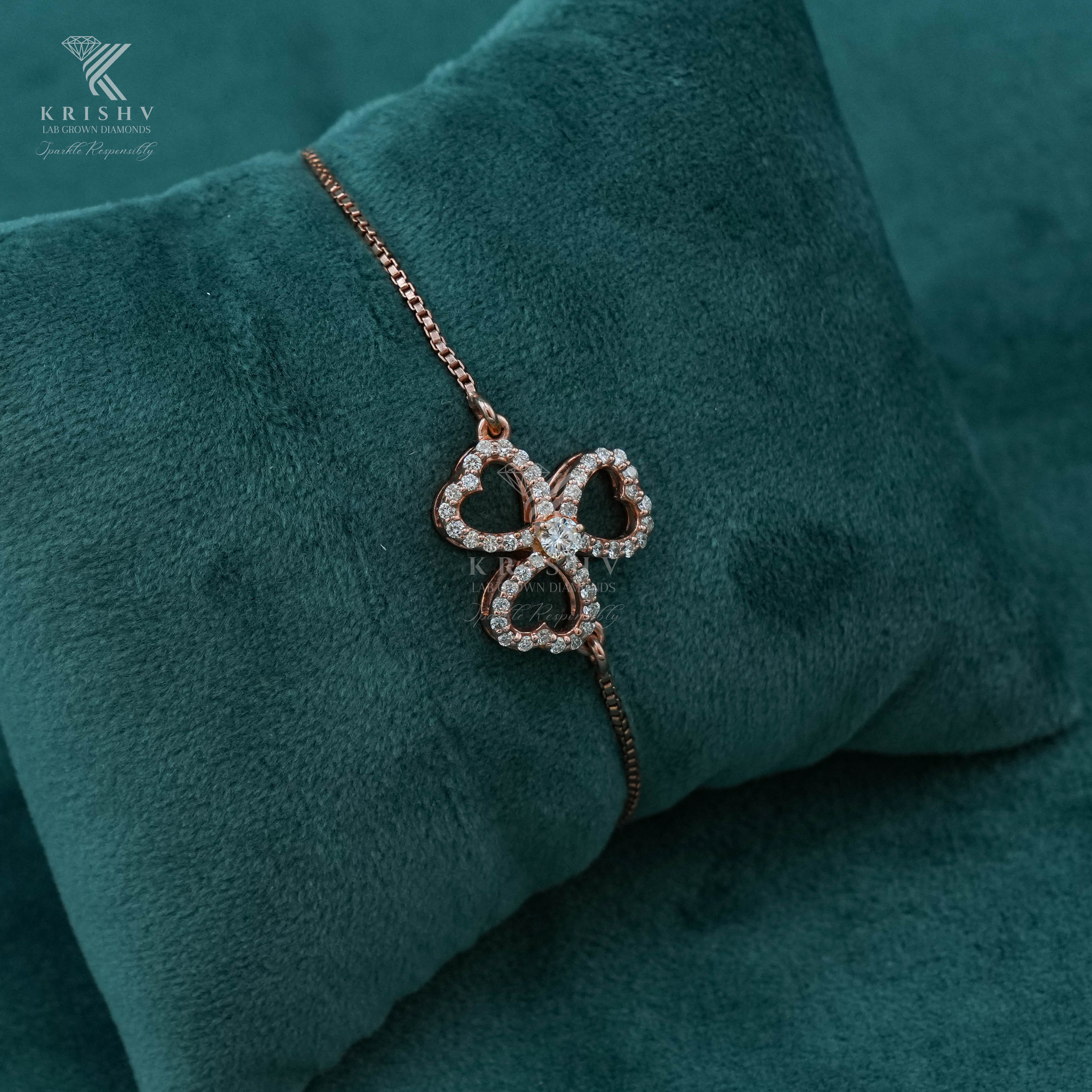 Krishv Lab Grown Diamonds - Silver Diamond Bracelets