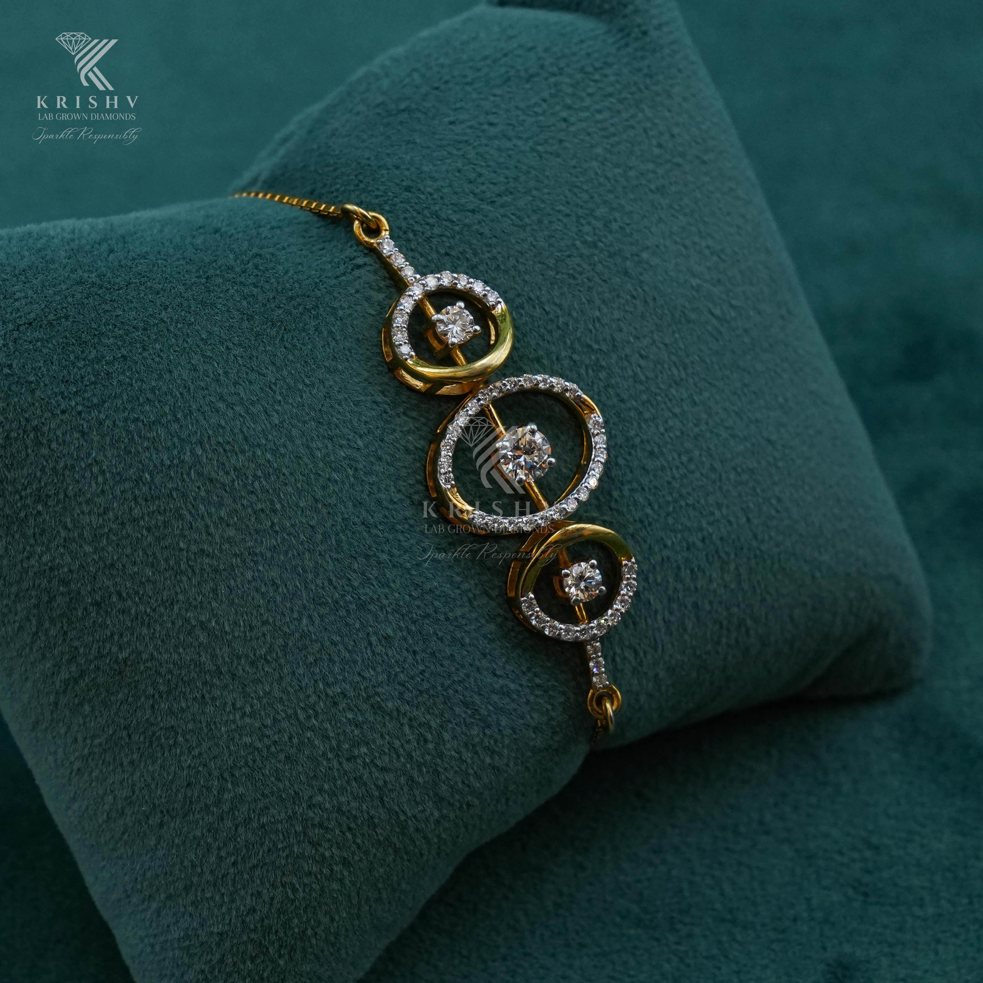 Krishv Lab Grown Diamonds - Silver Diamond Bracelets