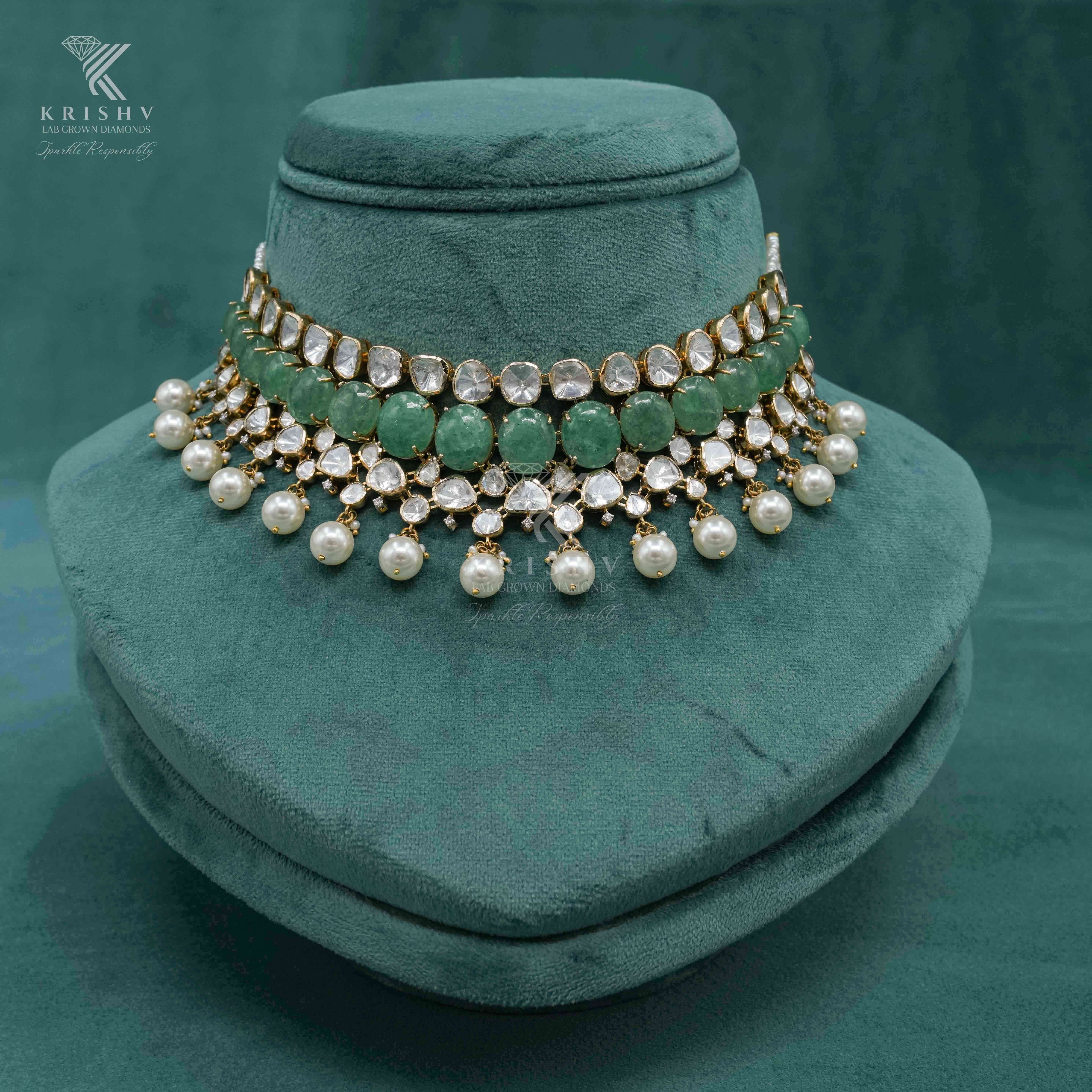 Krishv Lab Grown Diamonds - Polki Necklace