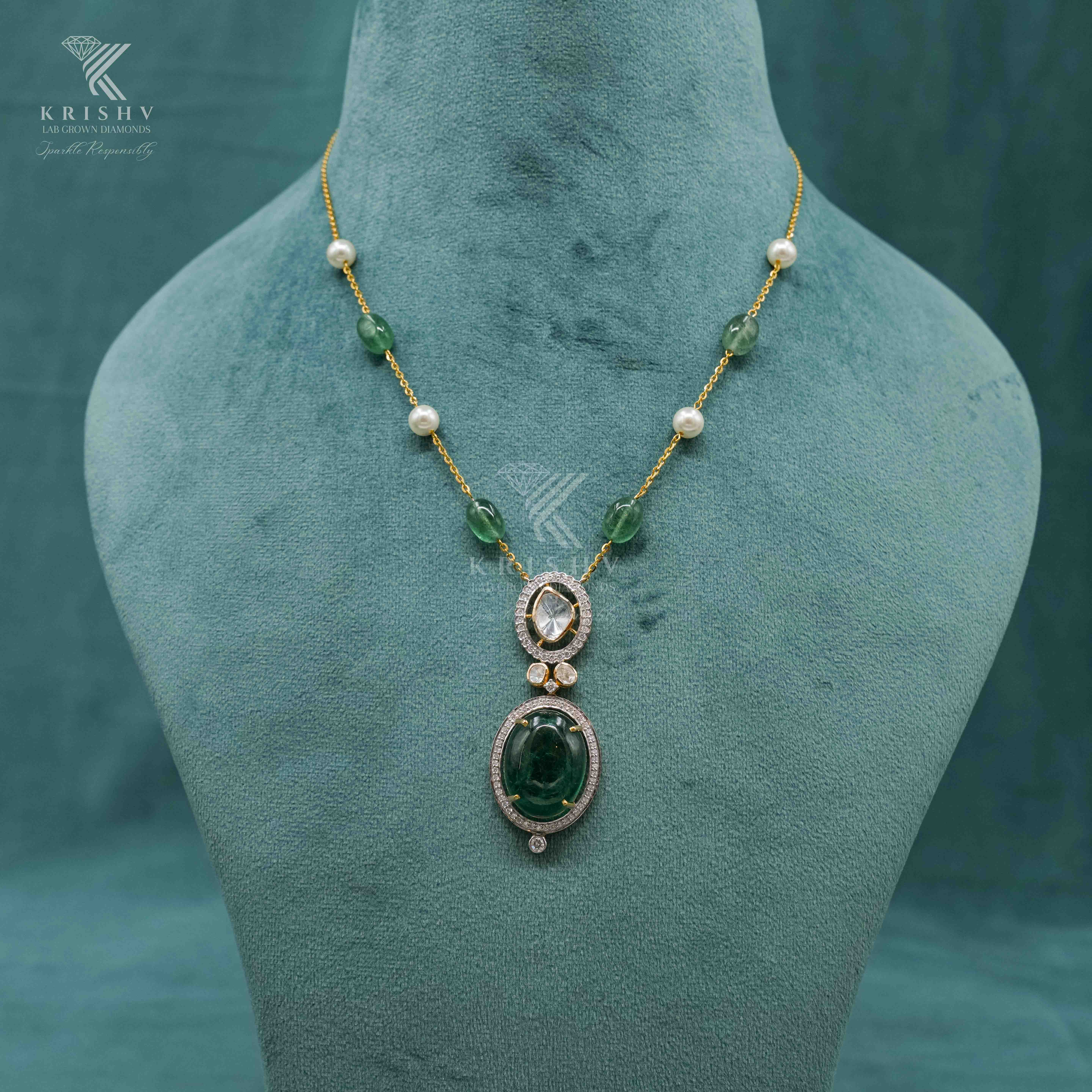 Krishv Lab Grown Diamonds - PolkI Chain Pendent