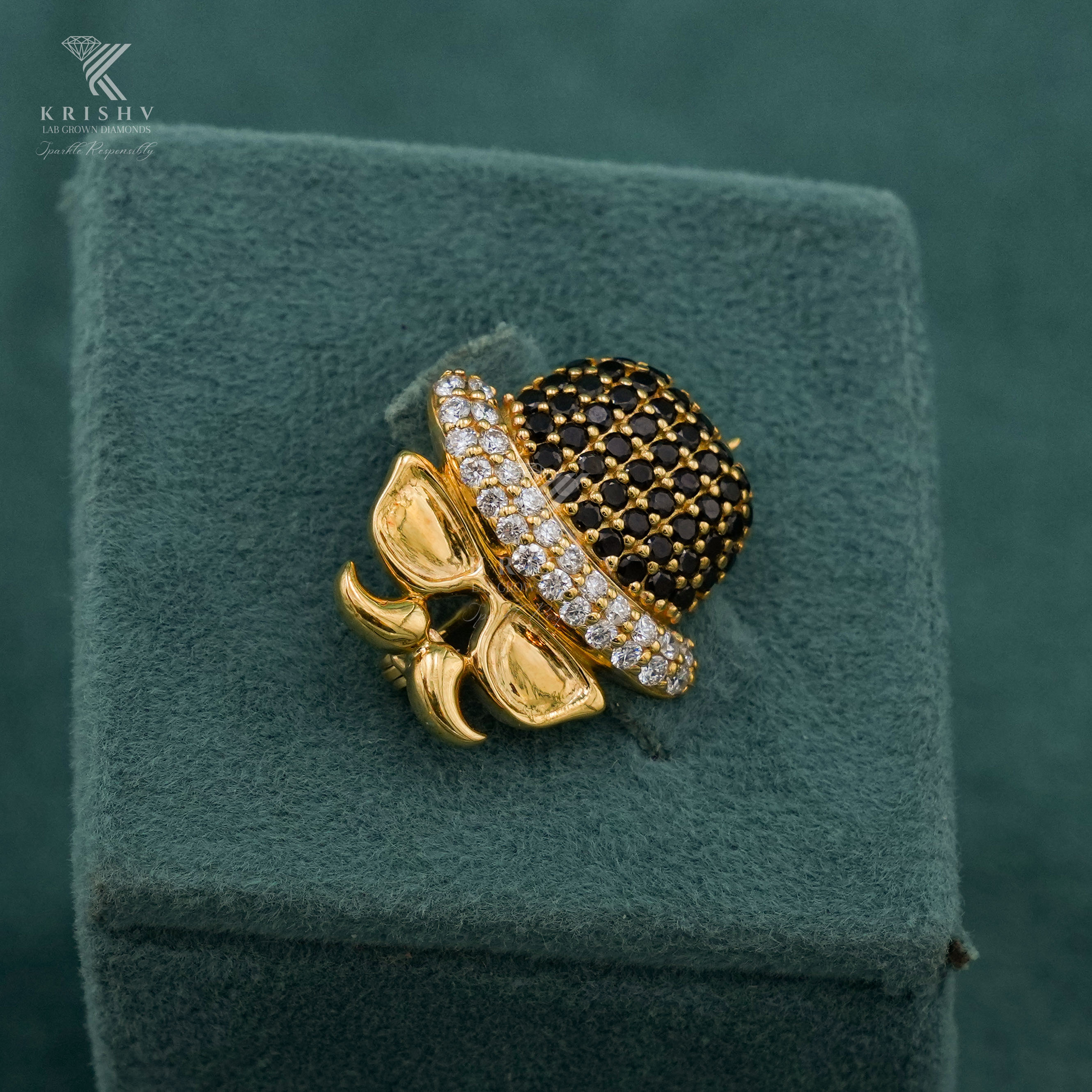 Krishv Lab Grown Diamonds - Silver Diamond Brooches