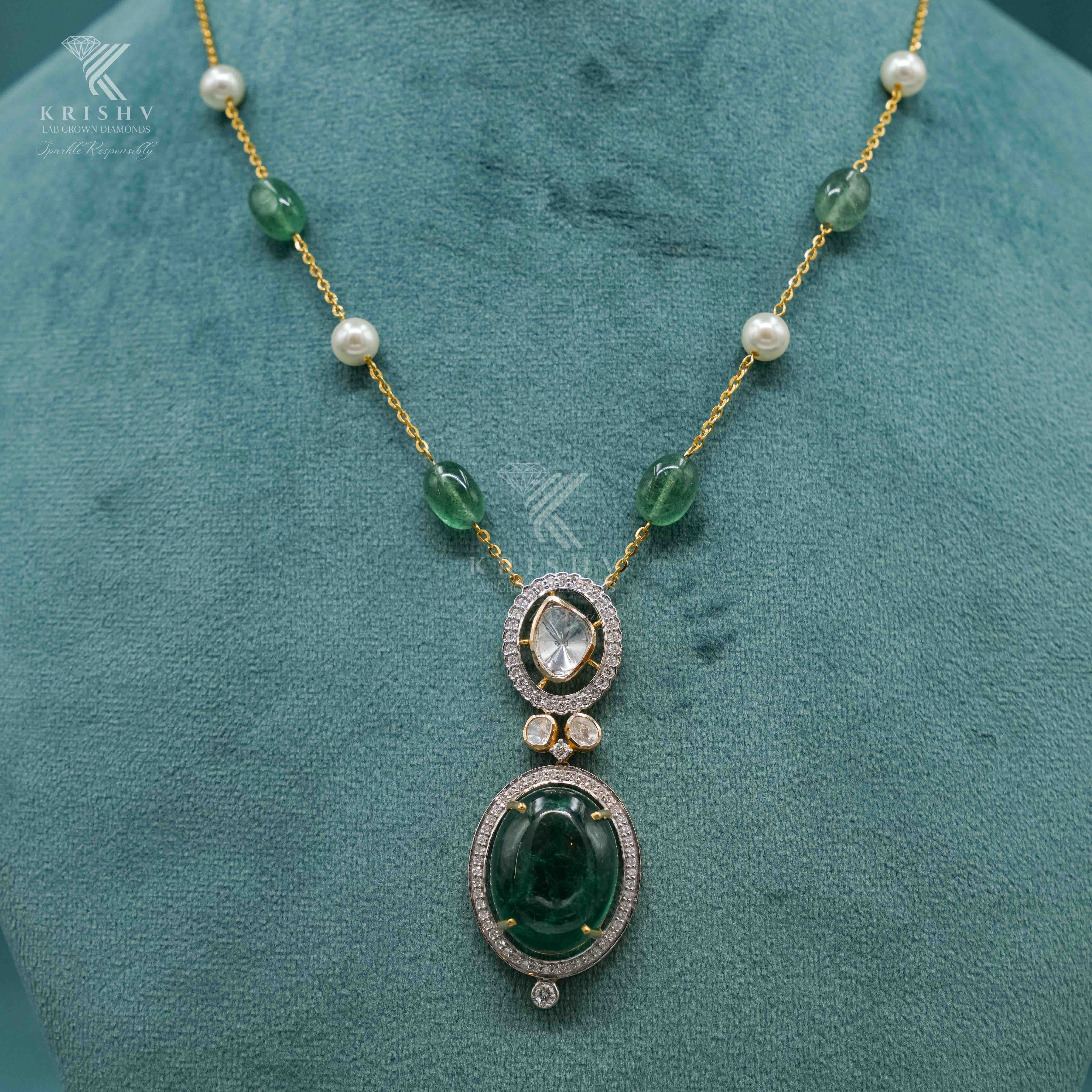 Krishv Lab Grown Diamonds - PolkI Chain Pendent