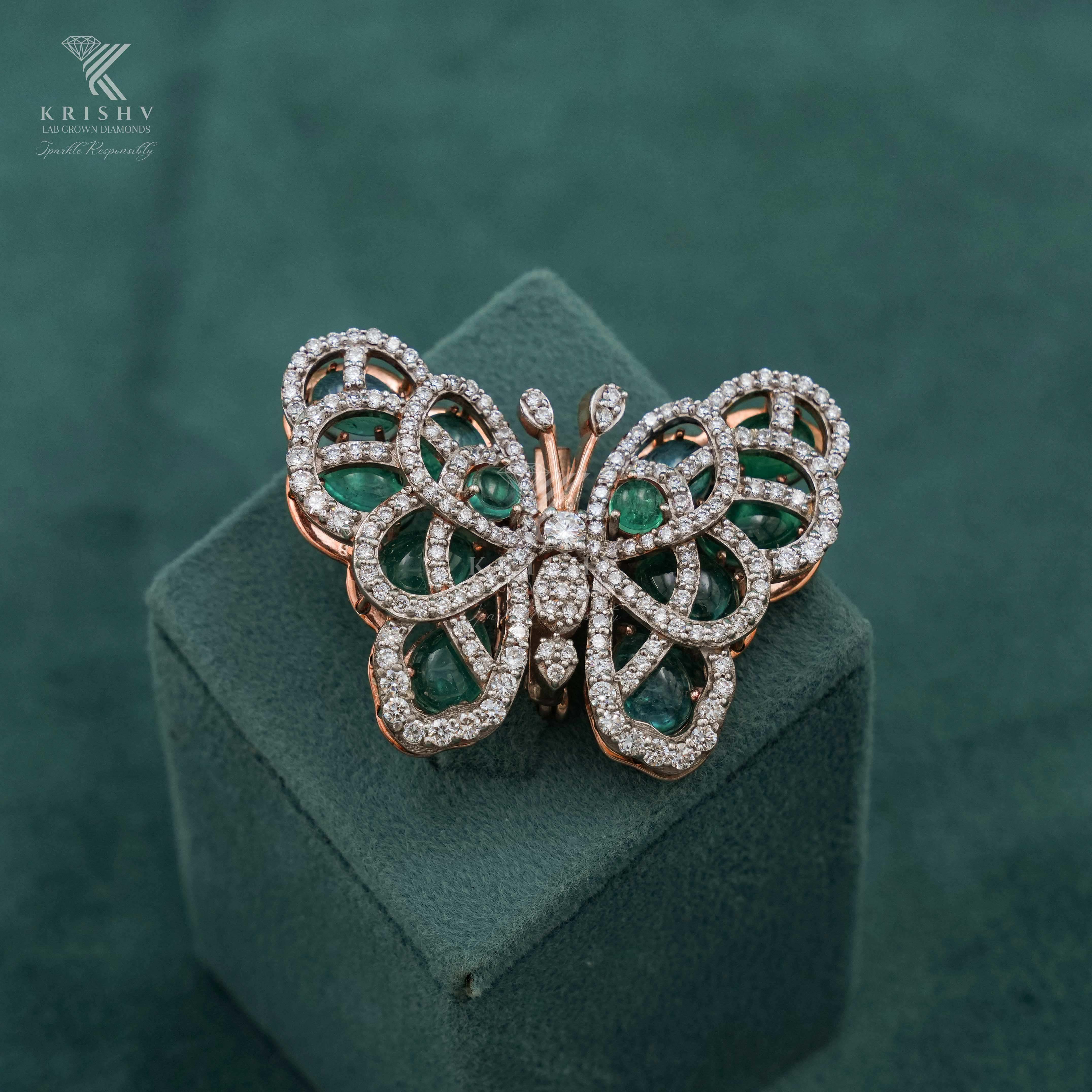 Krishv Lab Grown Diamonds - Silver Diamond Brooches