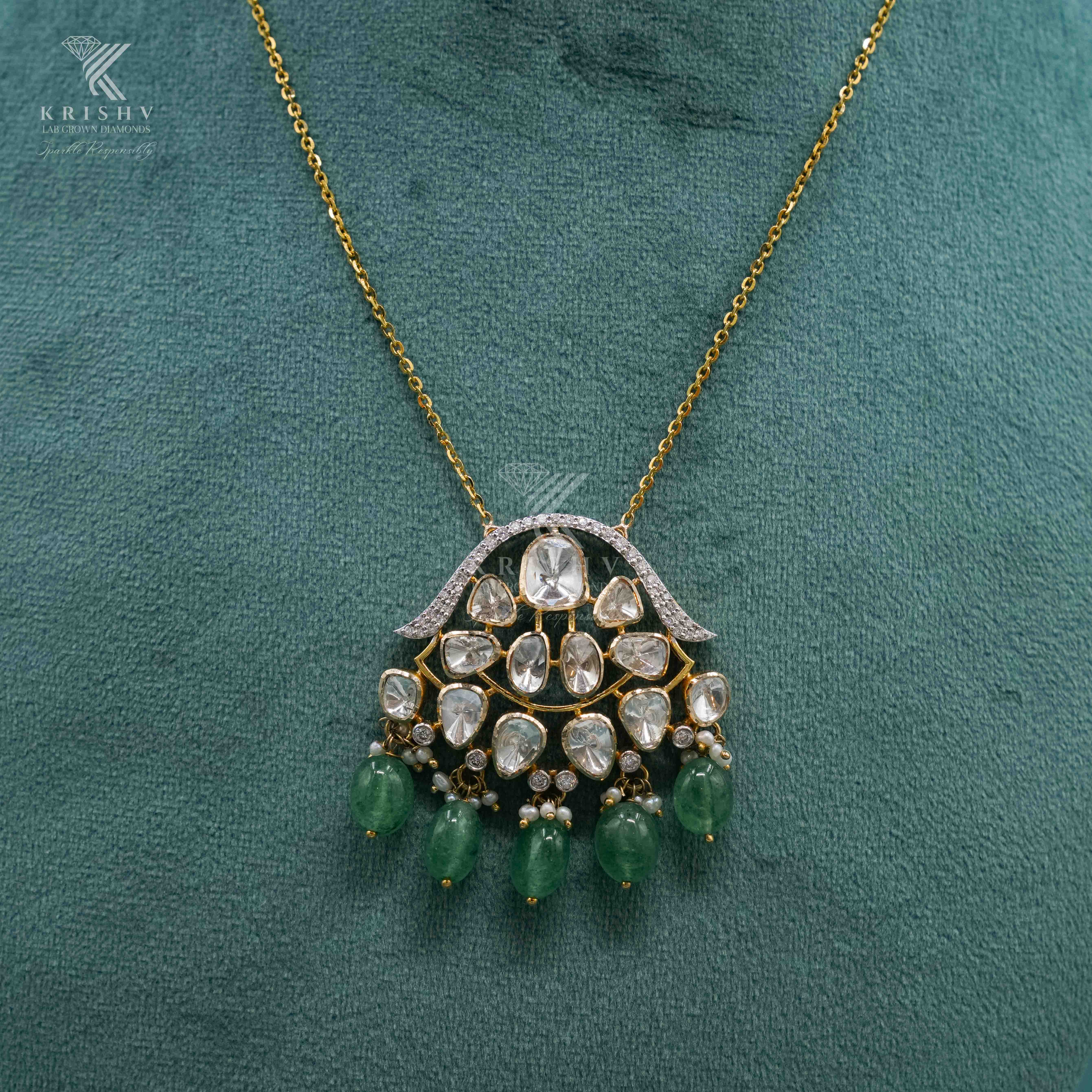 Krishv Lab Grown Diamonds - PolkI Chain Pendent