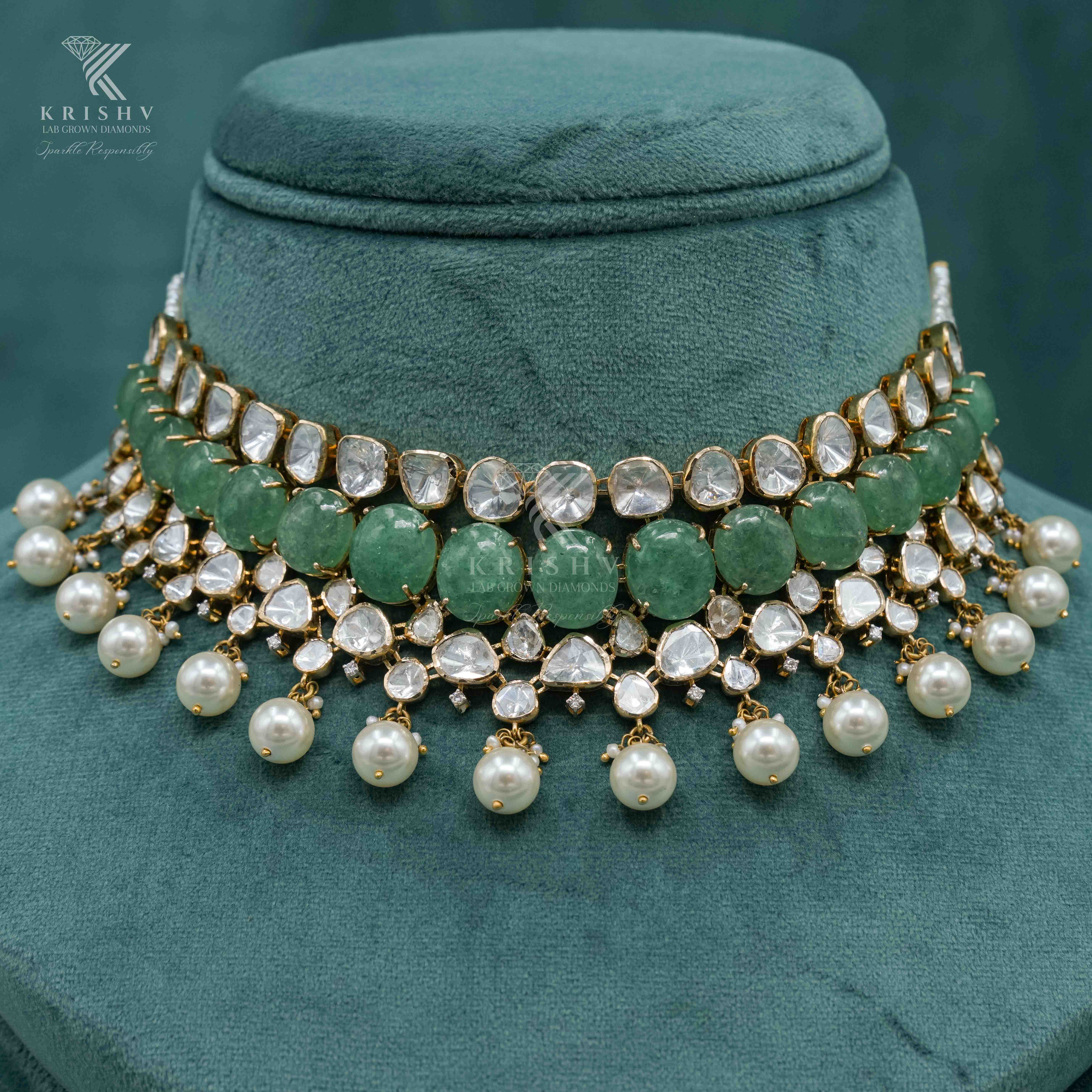 Krishv Lab Grown Diamonds - Polki Necklace