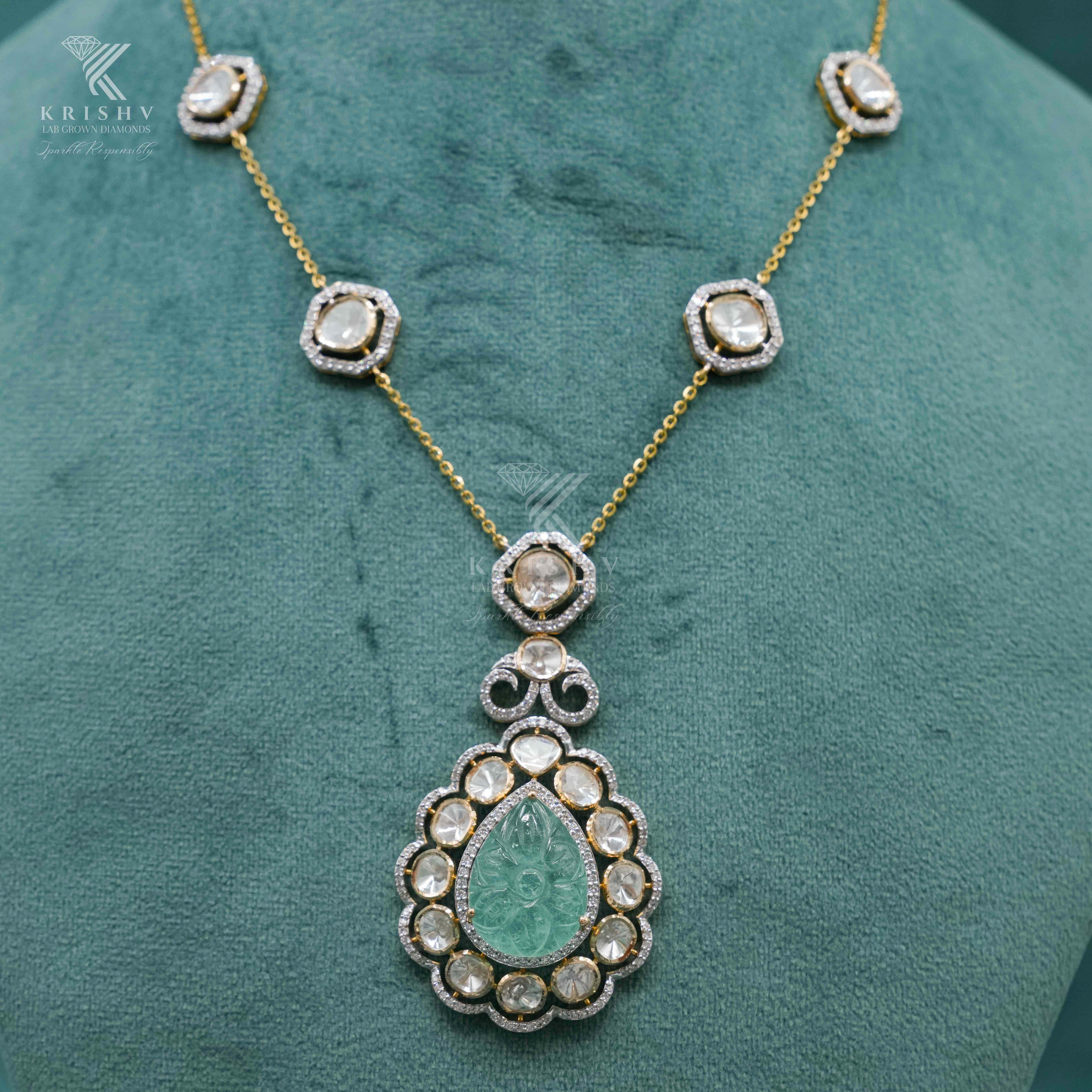 Krishv Lab Grown Diamonds - PolkI Chain Pendent