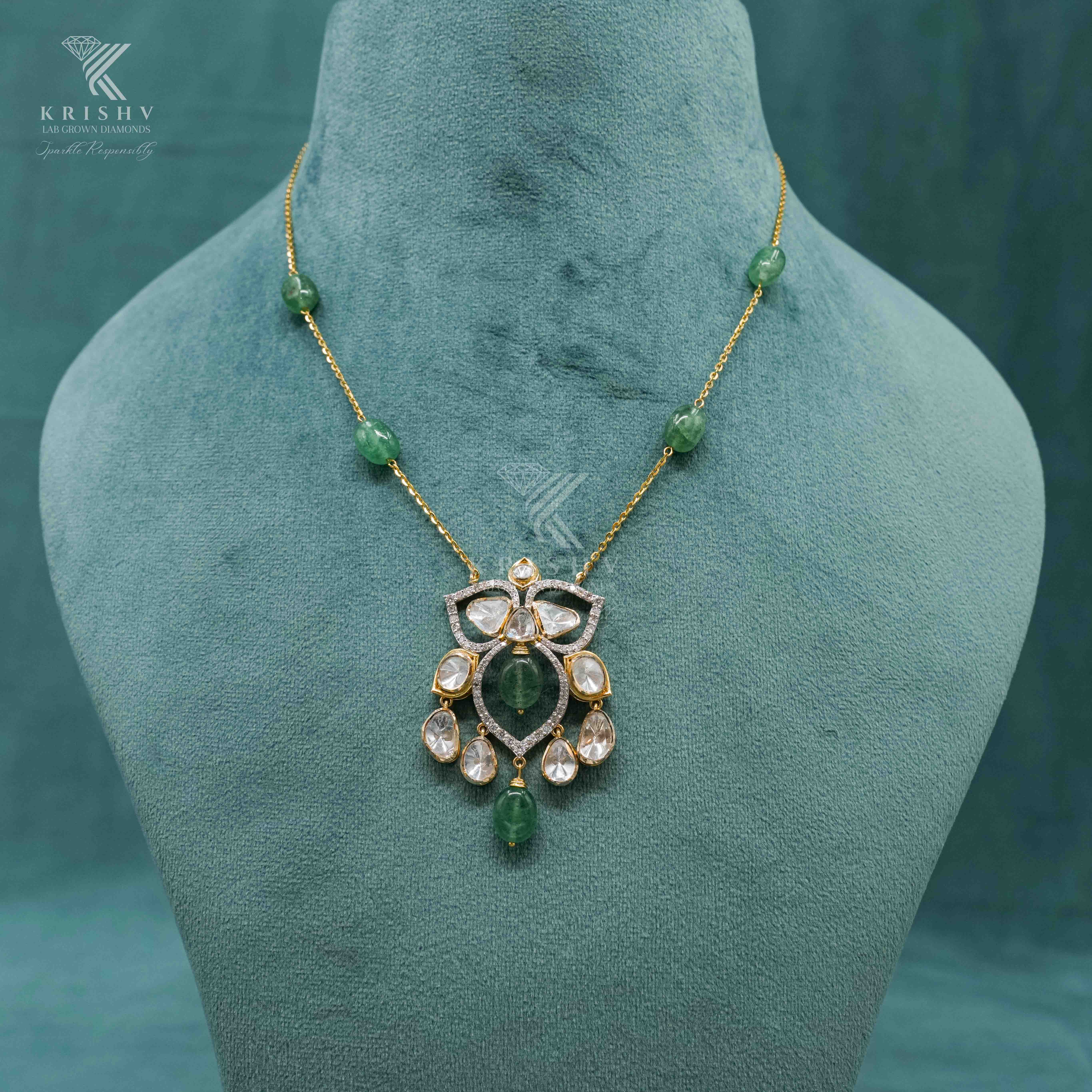 Krishv Lab Grown Diamonds - PolkI Chain Pendent