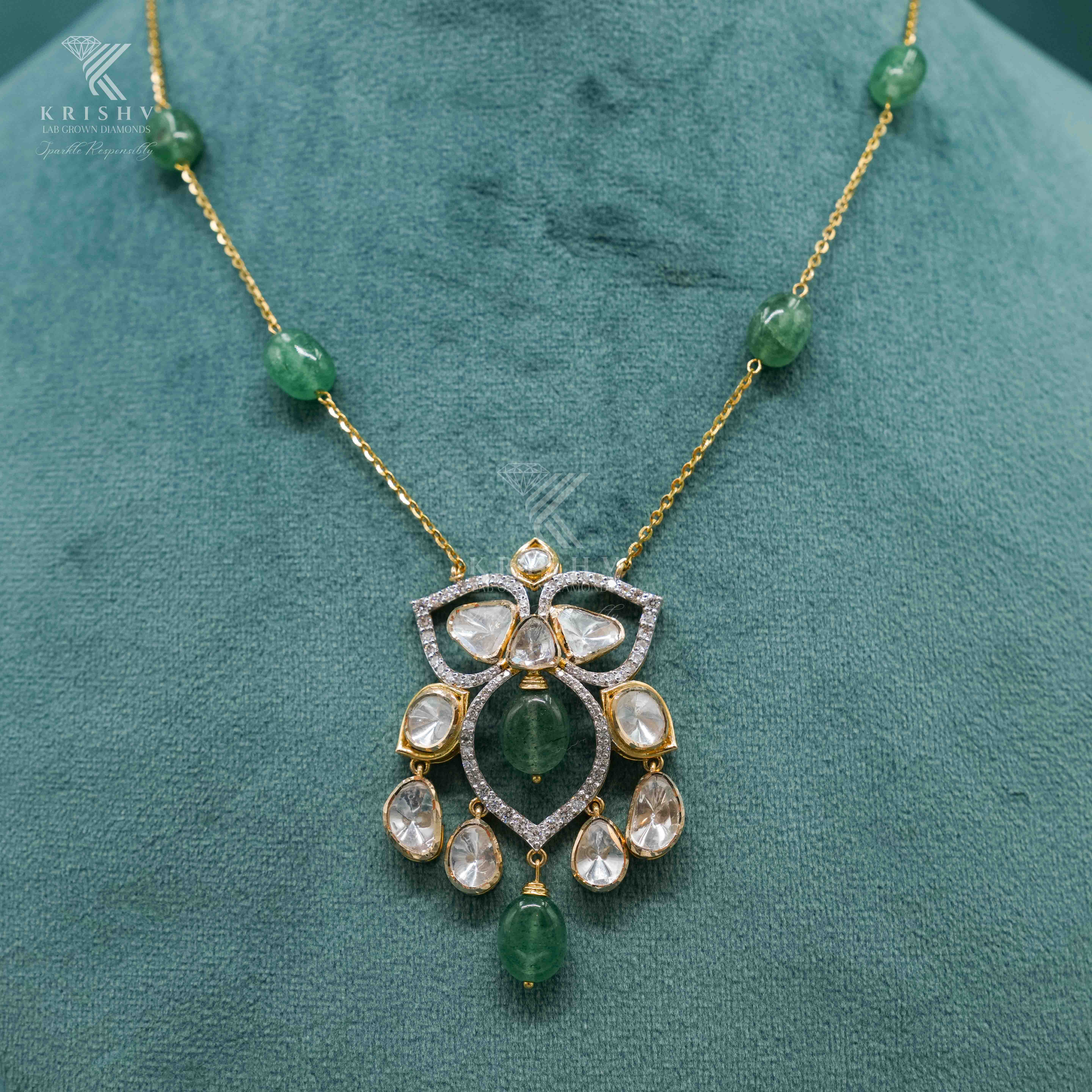Krishv Lab Grown Diamonds - PolkI Chain Pendent