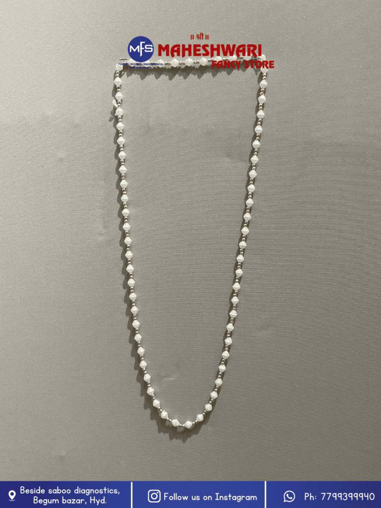 White Beads Swagat Mala
