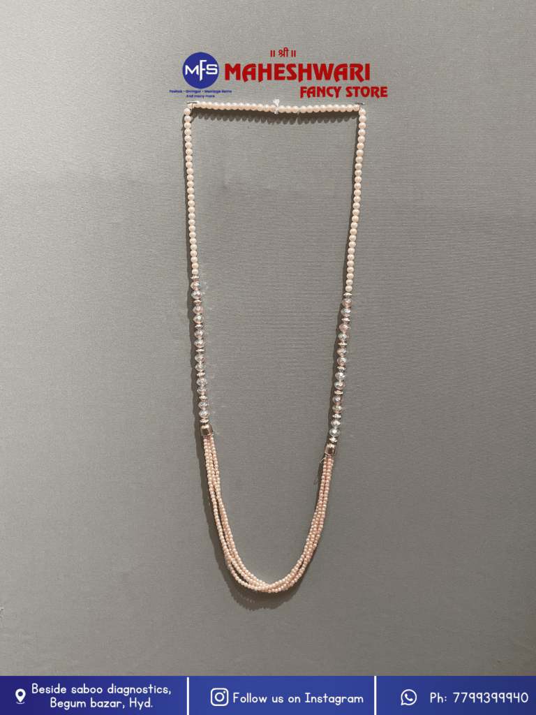 Fancy Pink Beads Swagat Mala