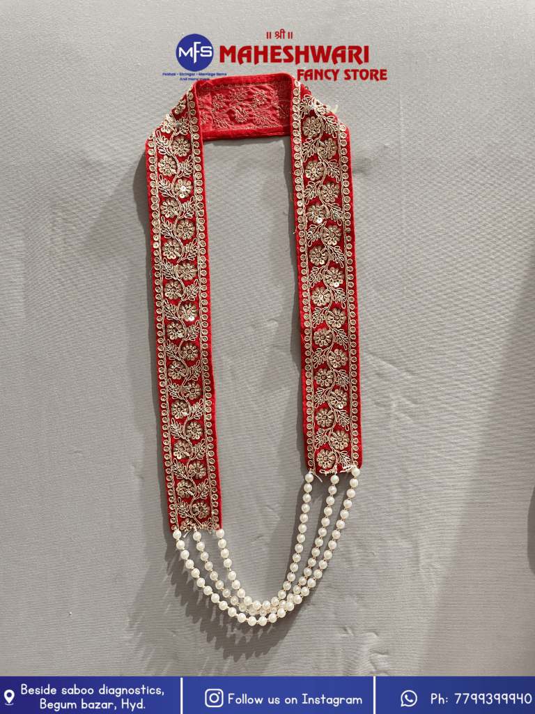 Fancy Red Swagat Duppata