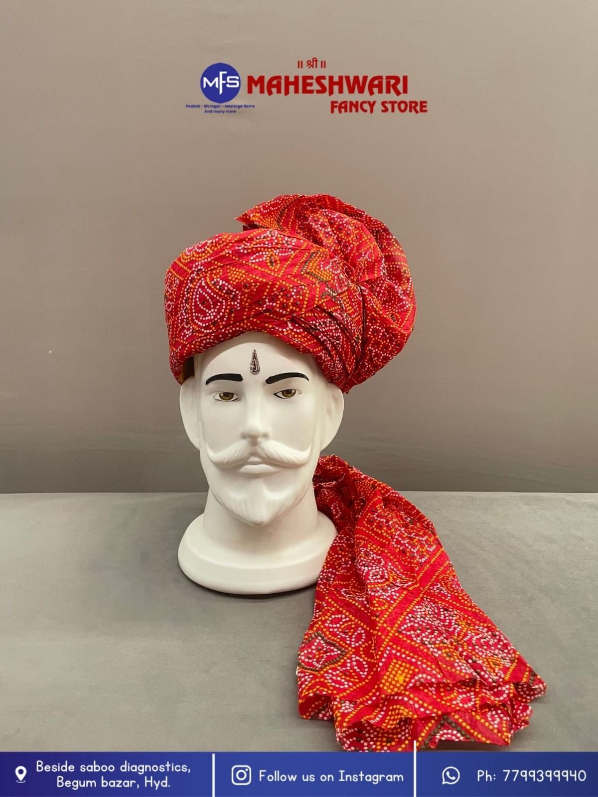 Tissue Chunri Cloth Barati Pagdi